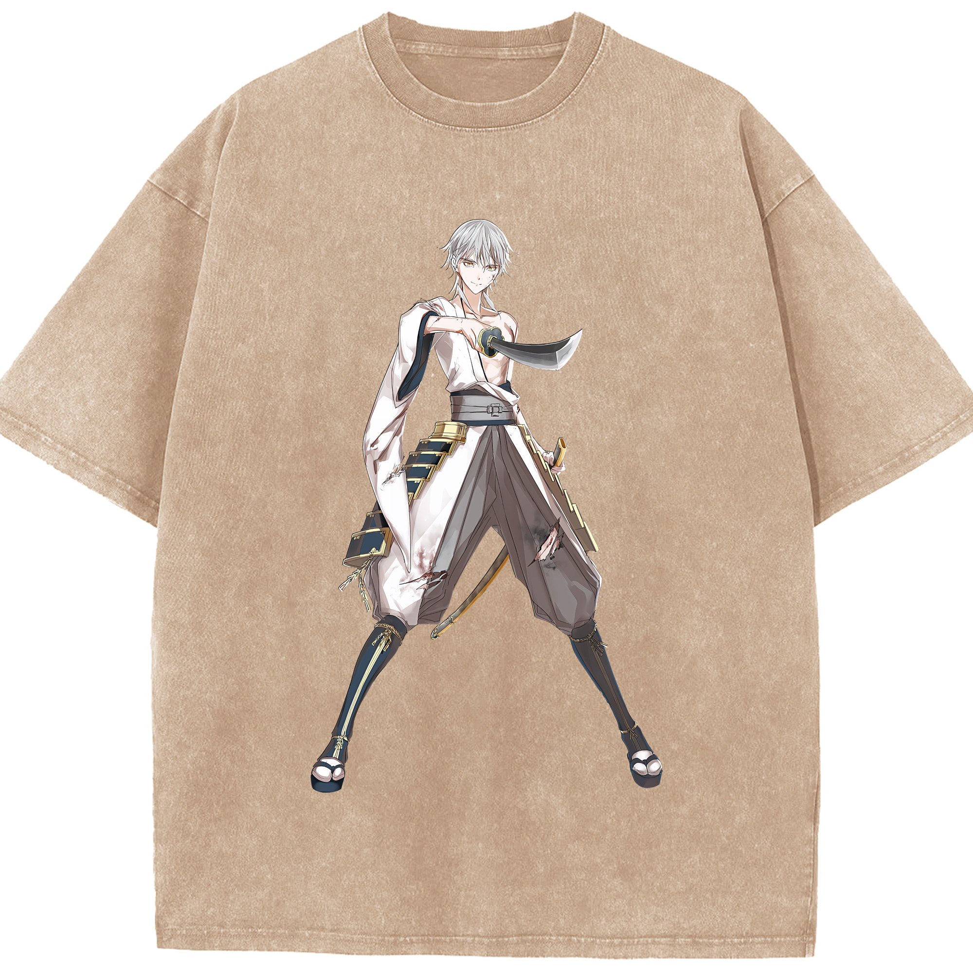 （画像用） 刀剣乱舞 Touken Ranbu 綿100% ヴィンテージ風 半袖Tシャツ（フロントプリント）