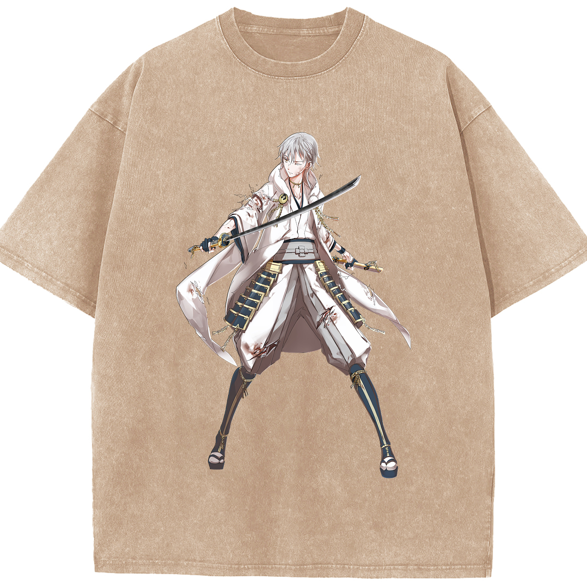 （画像用） 刀剣乱舞 Touken Ranbu 綿100% ヴィンテージ風 半袖Tシャツ（フロントプリント）