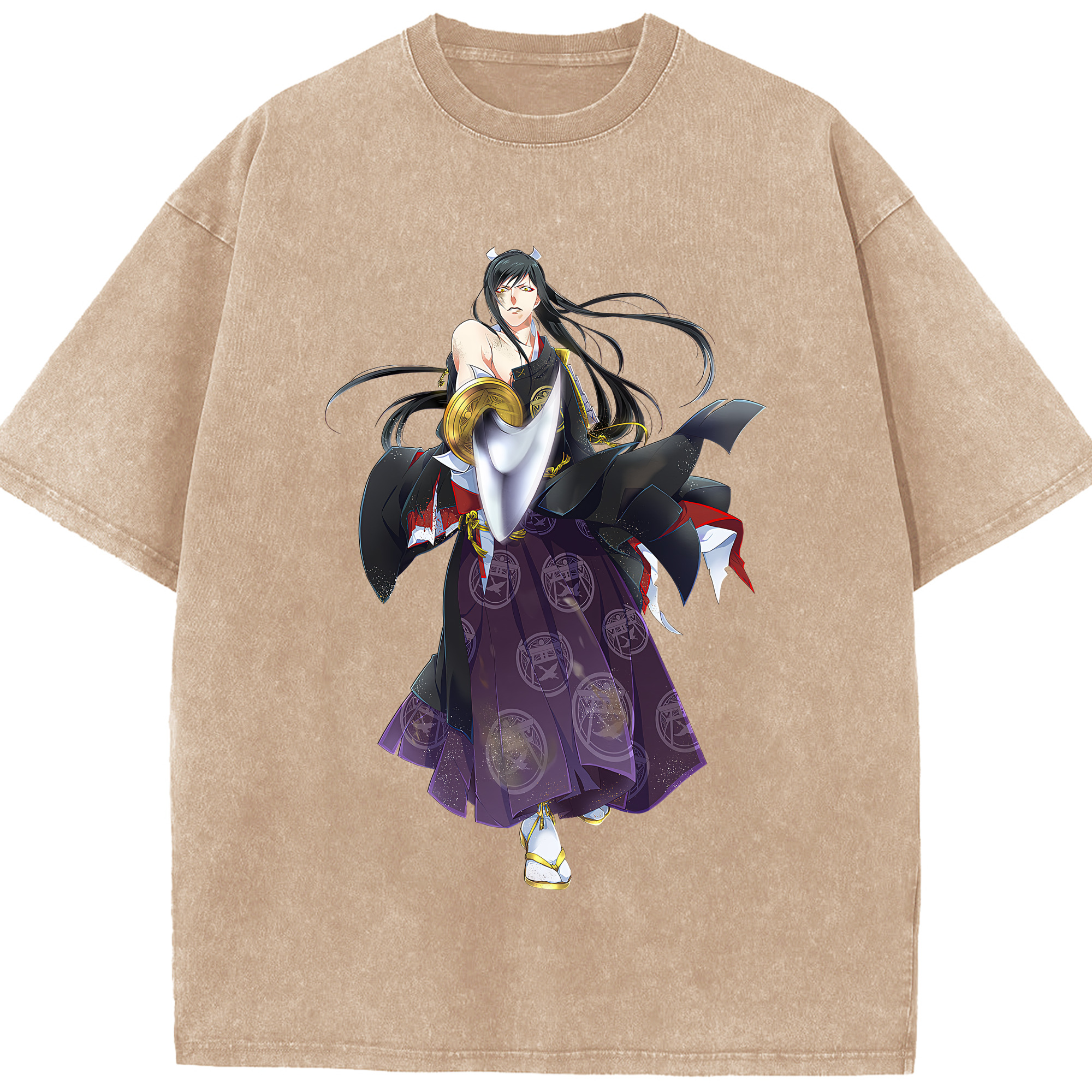 （画像用） 刀剣乱舞 Touken Ranbu 綿100% ヴィンテージ風 半袖Tシャツ（フロントプリント）