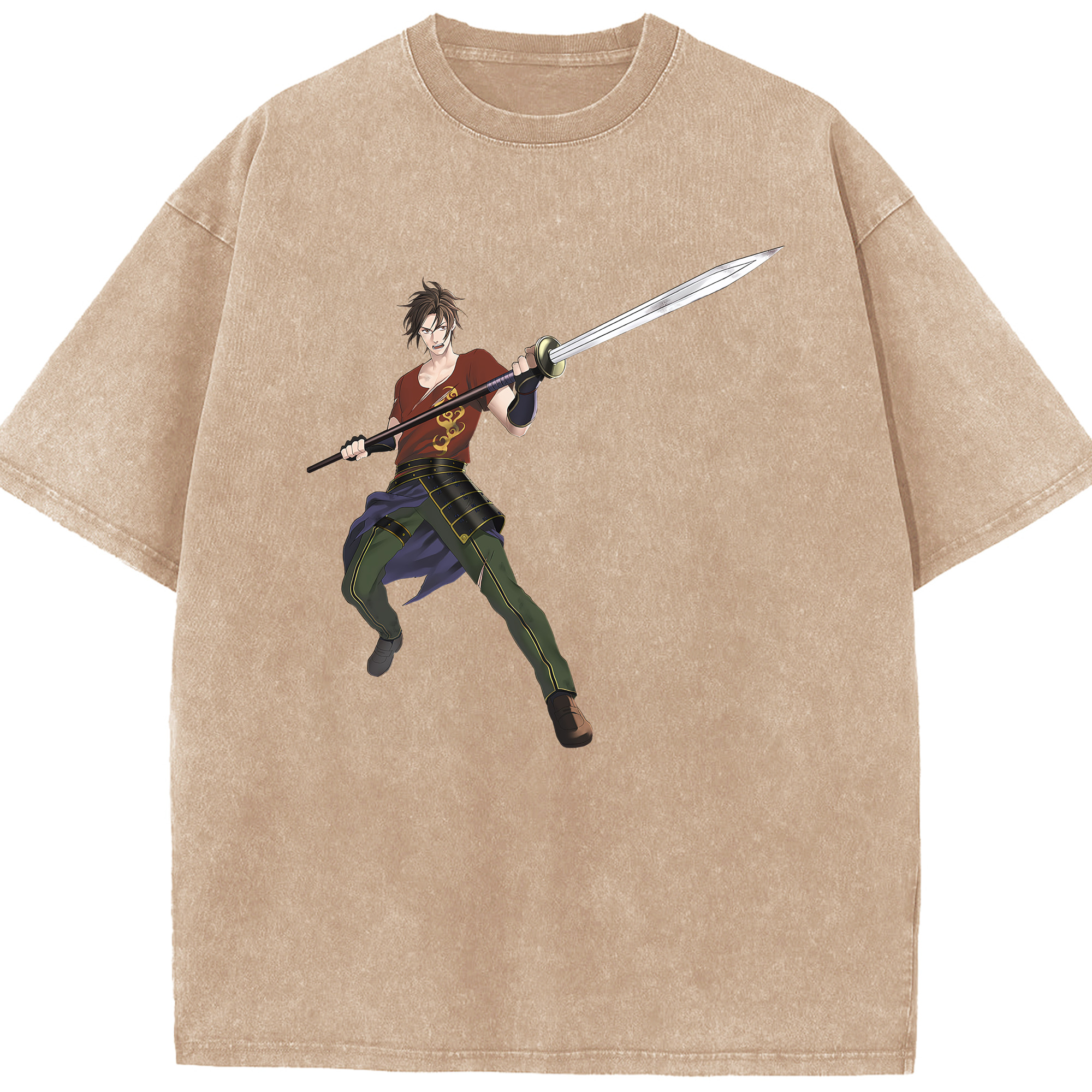 （画像用） 刀剣乱舞 Touken Ranbu 綿100% ヴィンテージ風 半袖Tシャツ（フロントプリント）