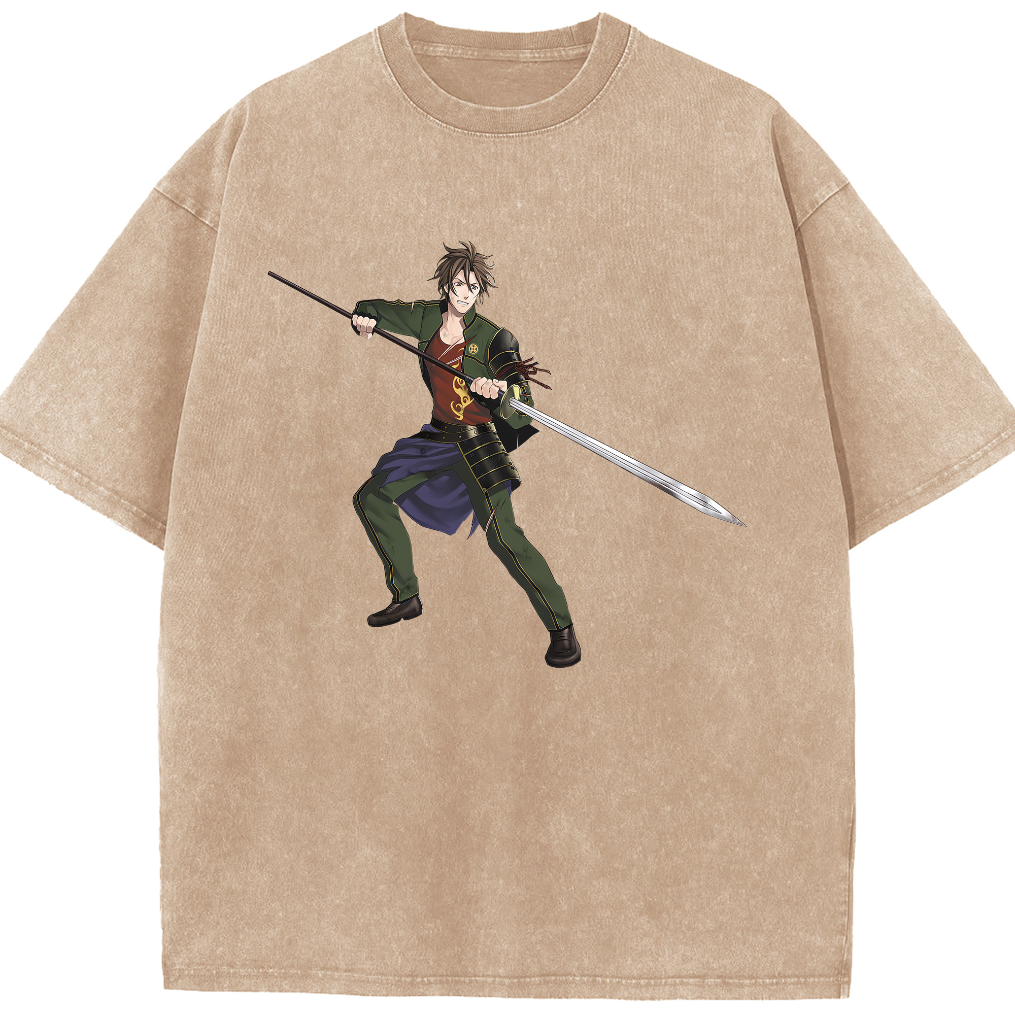 （画像用） 刀剣乱舞 Touken Ranbu 綿100% ヴィンテージ風 半袖Tシャツ（フロントプリント）