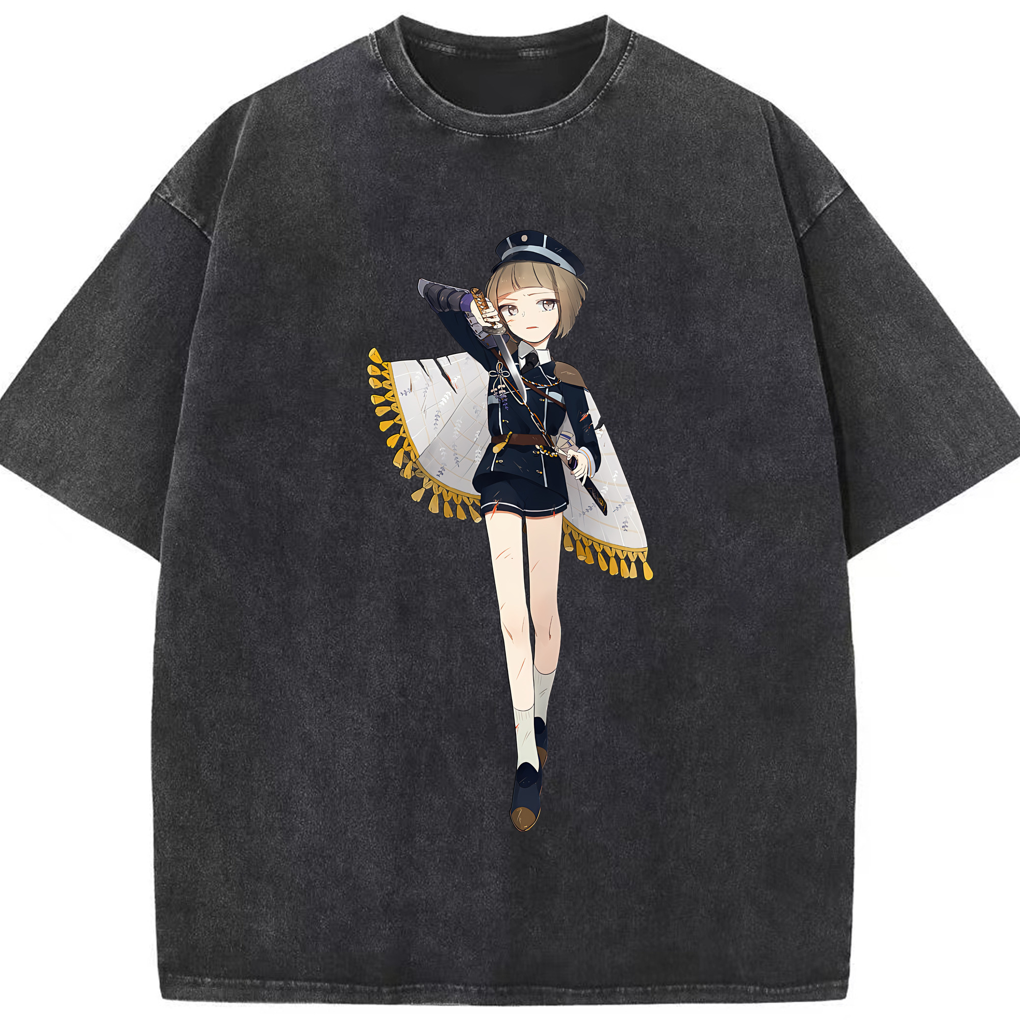 （画像用） 刀剣乱舞 Touken Ranbu 綿100% ヴィンテージ風 半袖Tシャツ（フロントプリント）