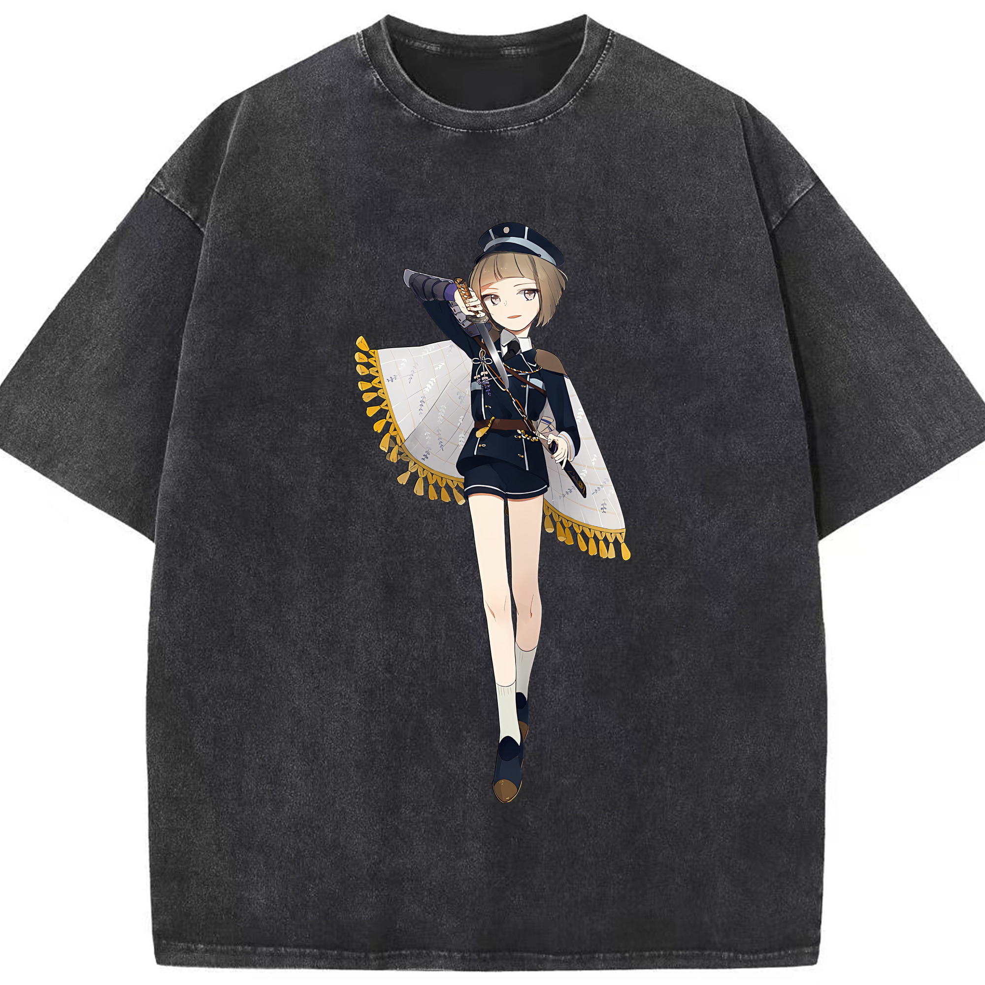 （画像用） 刀剣乱舞 Touken Ranbu 綿100% ヴィンテージ風 半袖Tシャツ（フロントプリント）
