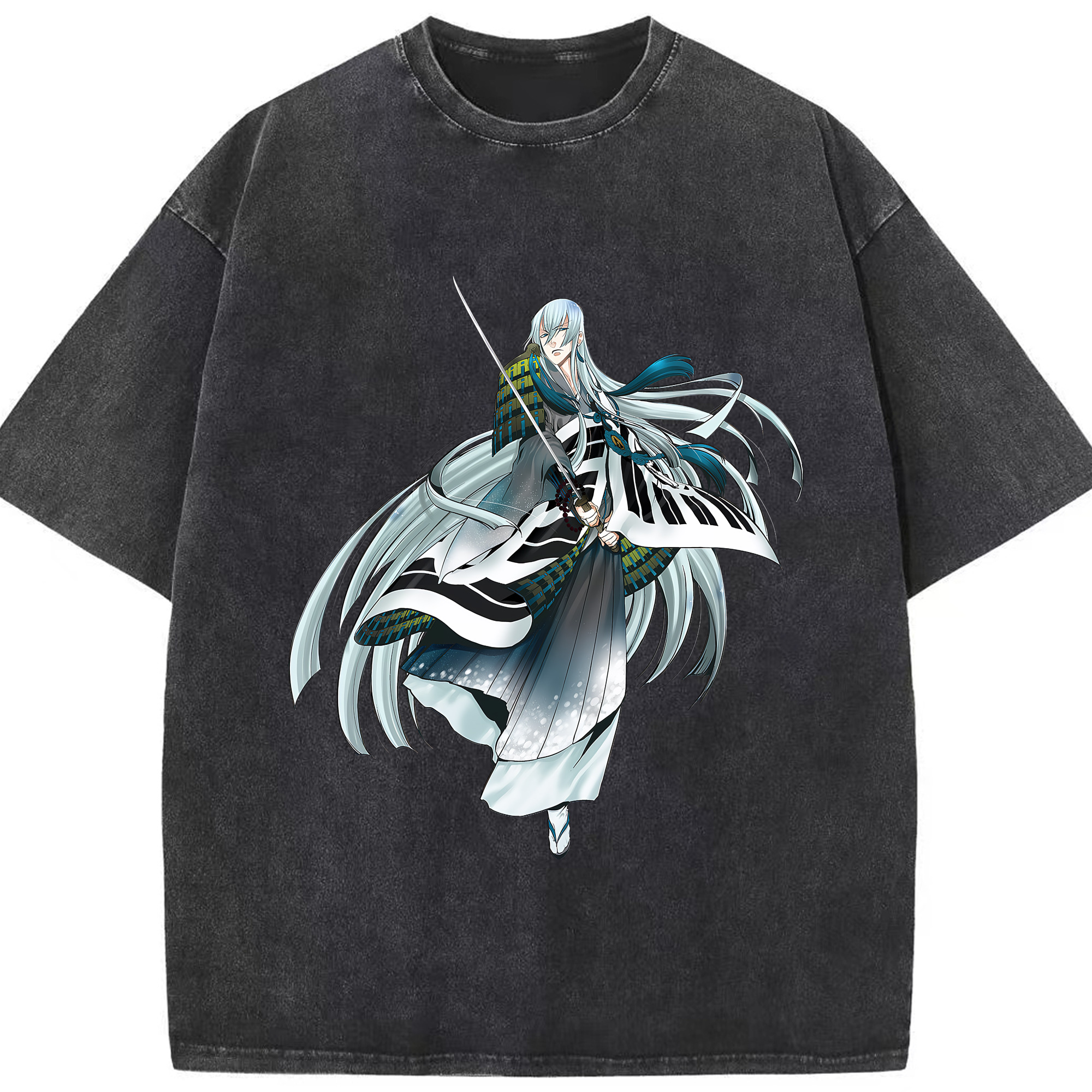 （画像用） 刀剣乱舞 Touken Ranbu 綿100% ヴィンテージ風 半袖Tシャツ（フロントプリント）