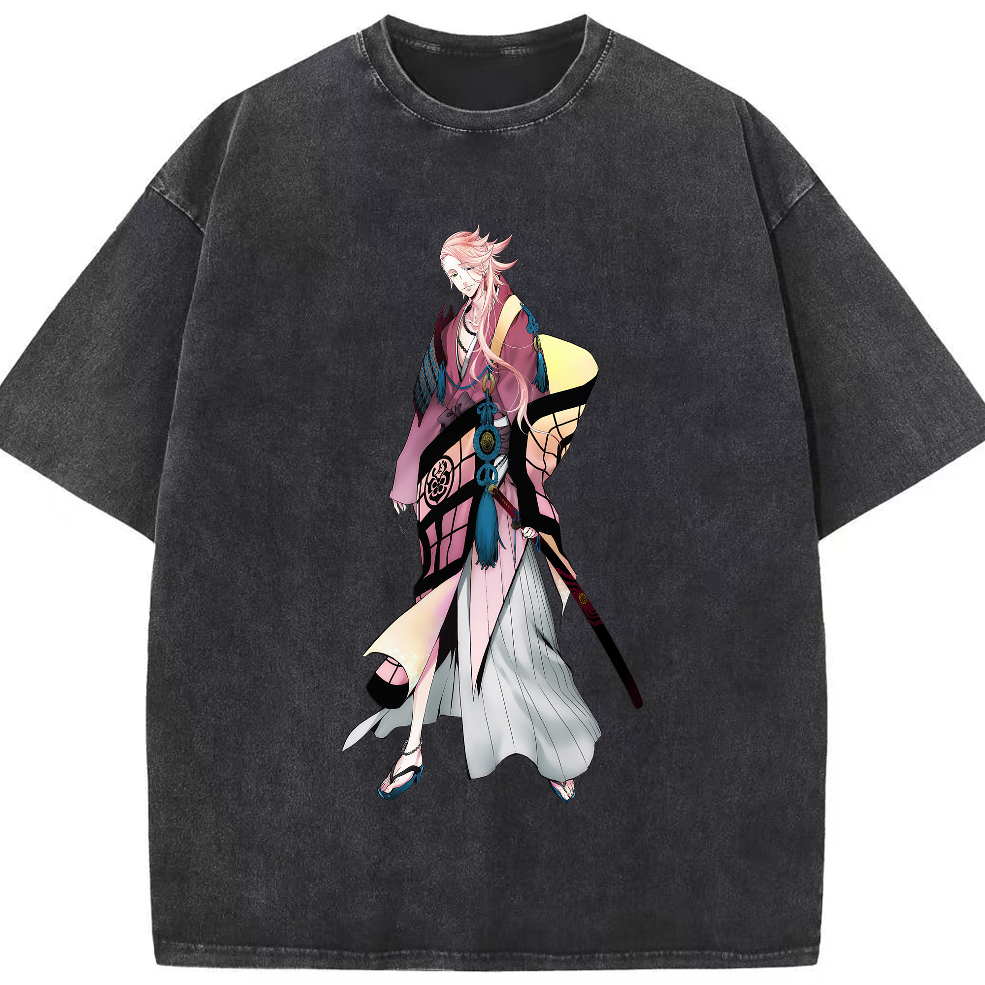（画像用） 刀剣乱舞 Touken Ranbu 綿100% ヴィンテージ風 半袖Tシャツ（フロントプリント）