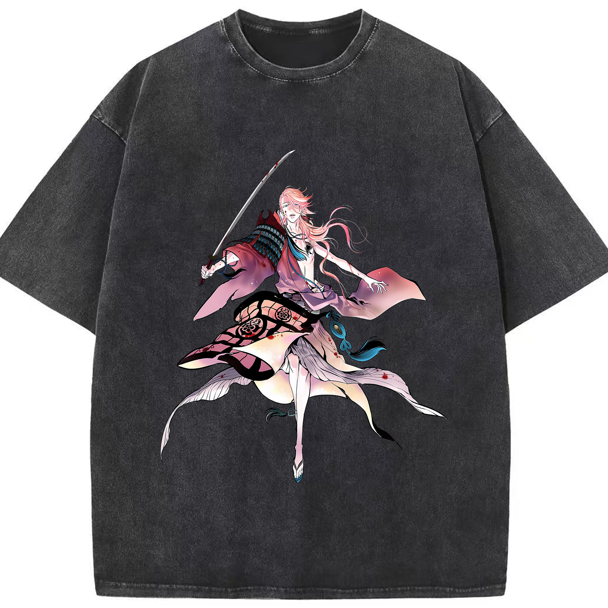 （画像用） 刀剣乱舞 Touken Ranbu 綿100% ヴィンテージ風 半袖Tシャツ（フロントプリント）