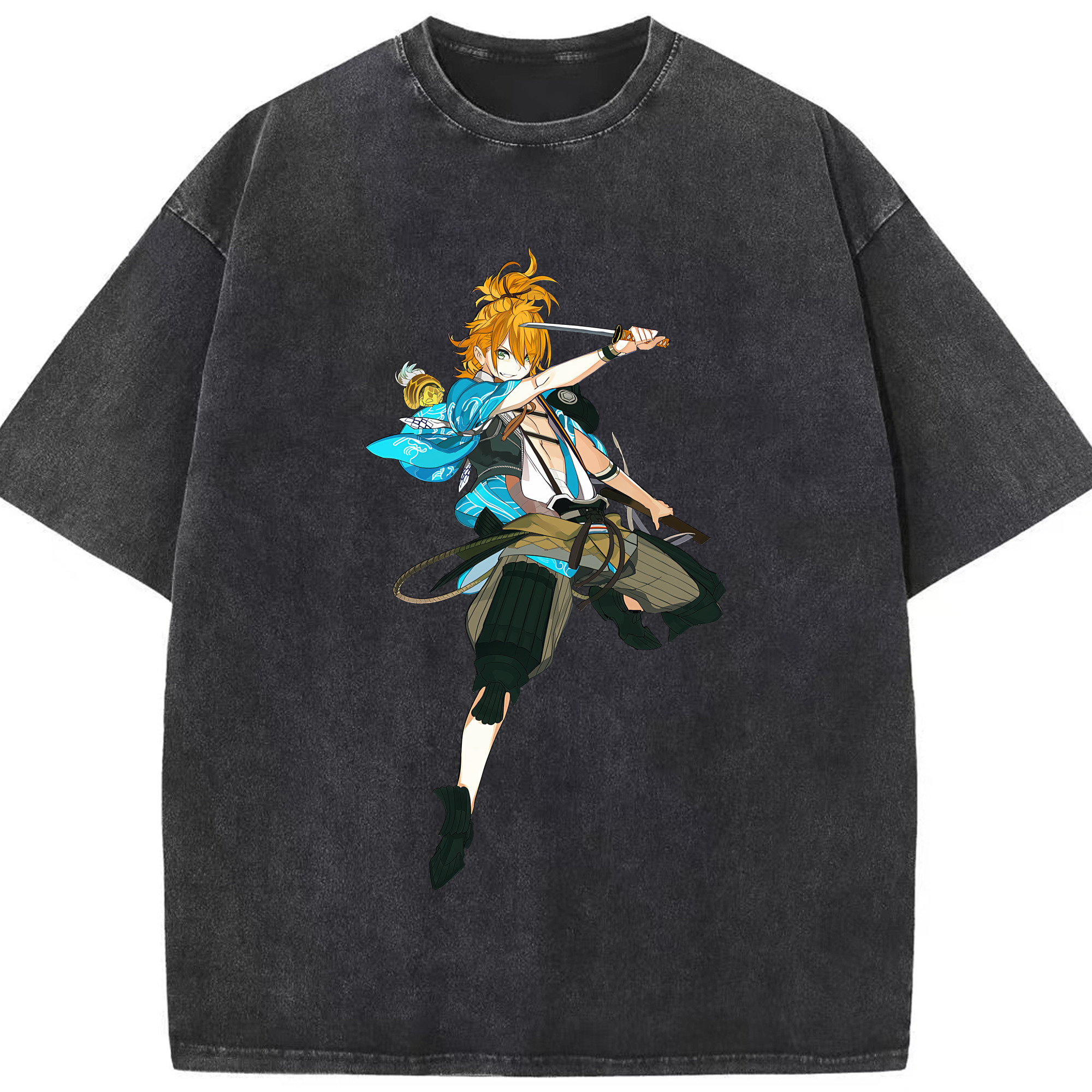 （画像用） 刀剣乱舞 Touken Ranbu 綿100% ヴィンテージ風 半袖Tシャツ（フロントプリント）