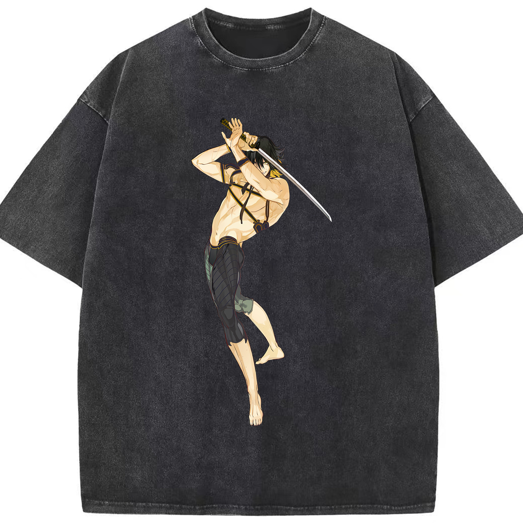 （画像用） 刀剣乱舞 Touken Ranbu 綿100% ヴィンテージ風 半袖Tシャツ（フロントプリント）