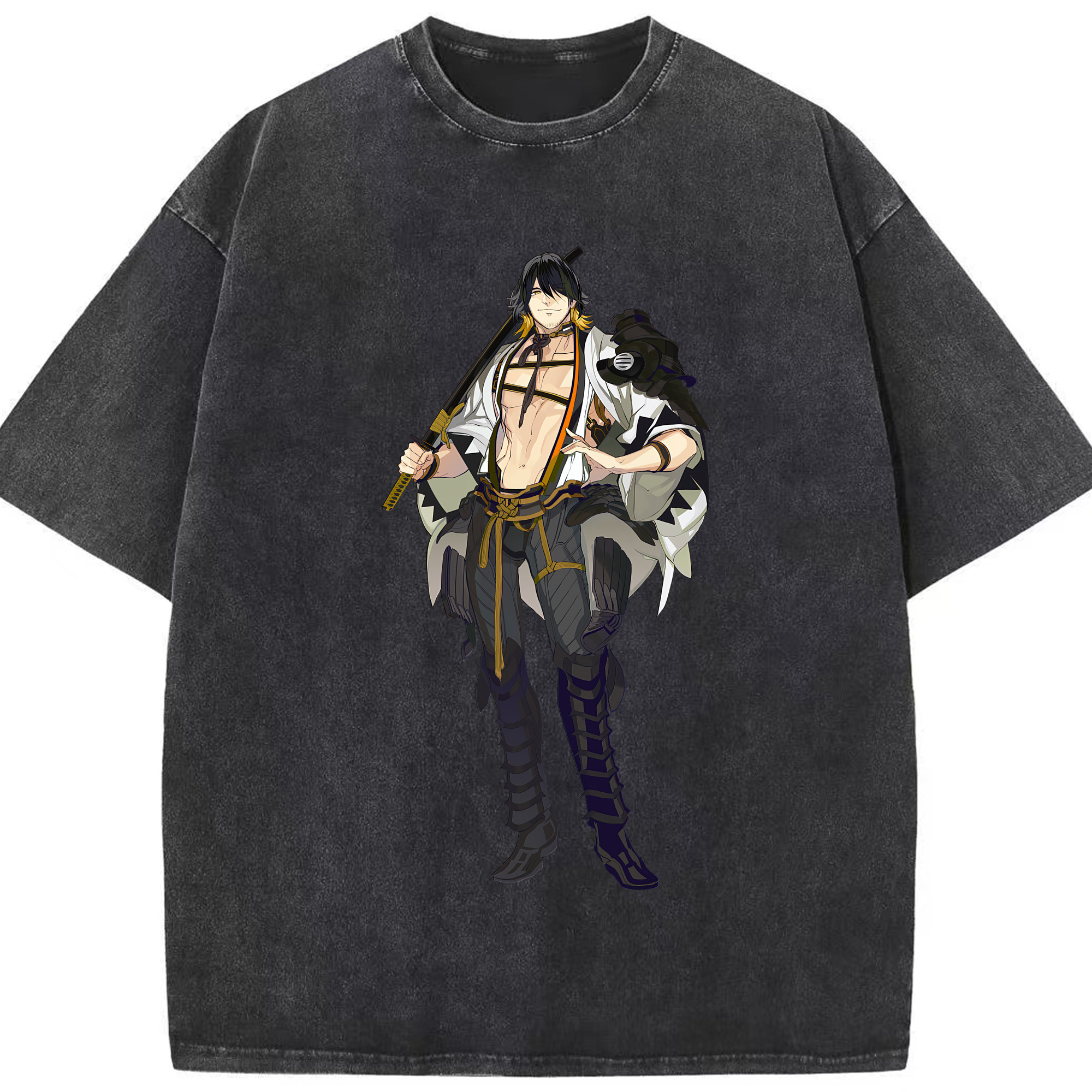 （画像用） 刀剣乱舞 Touken Ranbu 綿100% ヴィンテージ風 半袖Tシャツ（フロントプリント）