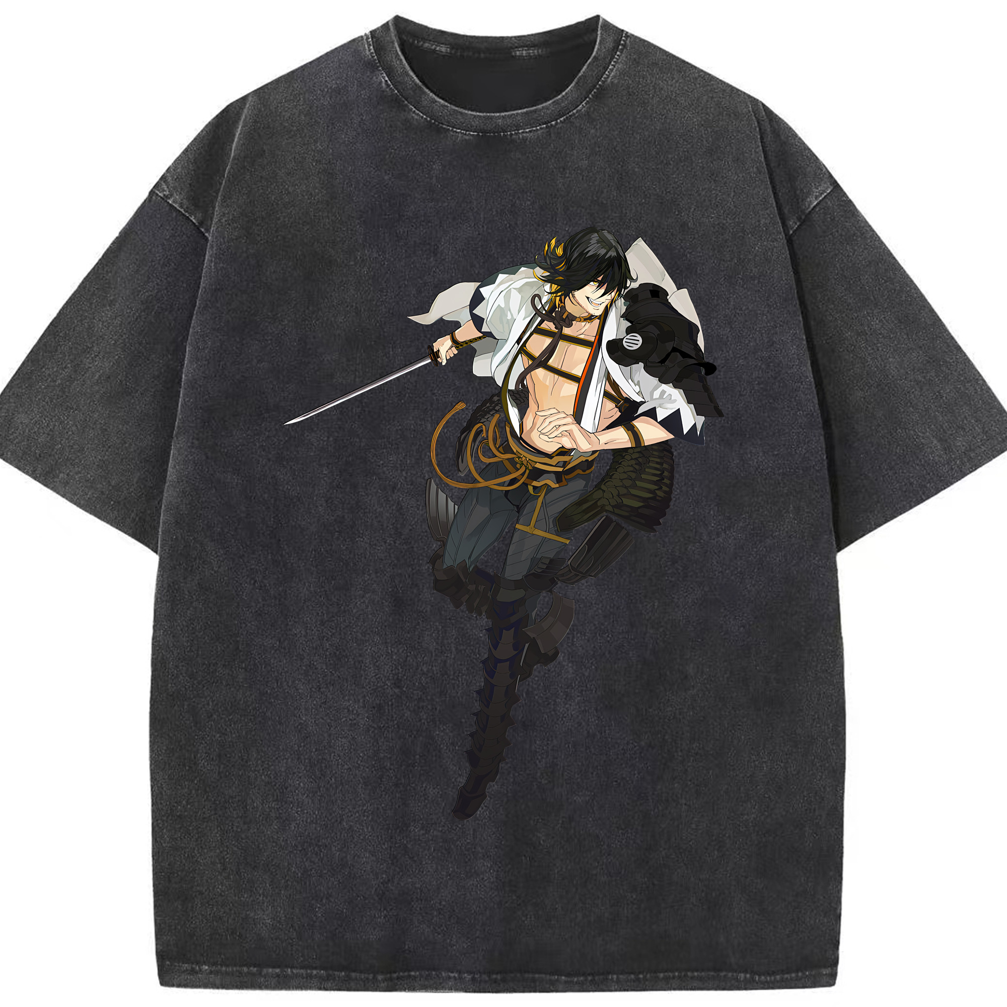 （画像用） 刀剣乱舞 Touken Ranbu 綿100% ヴィンテージ風 半袖Tシャツ（フロントプリント）