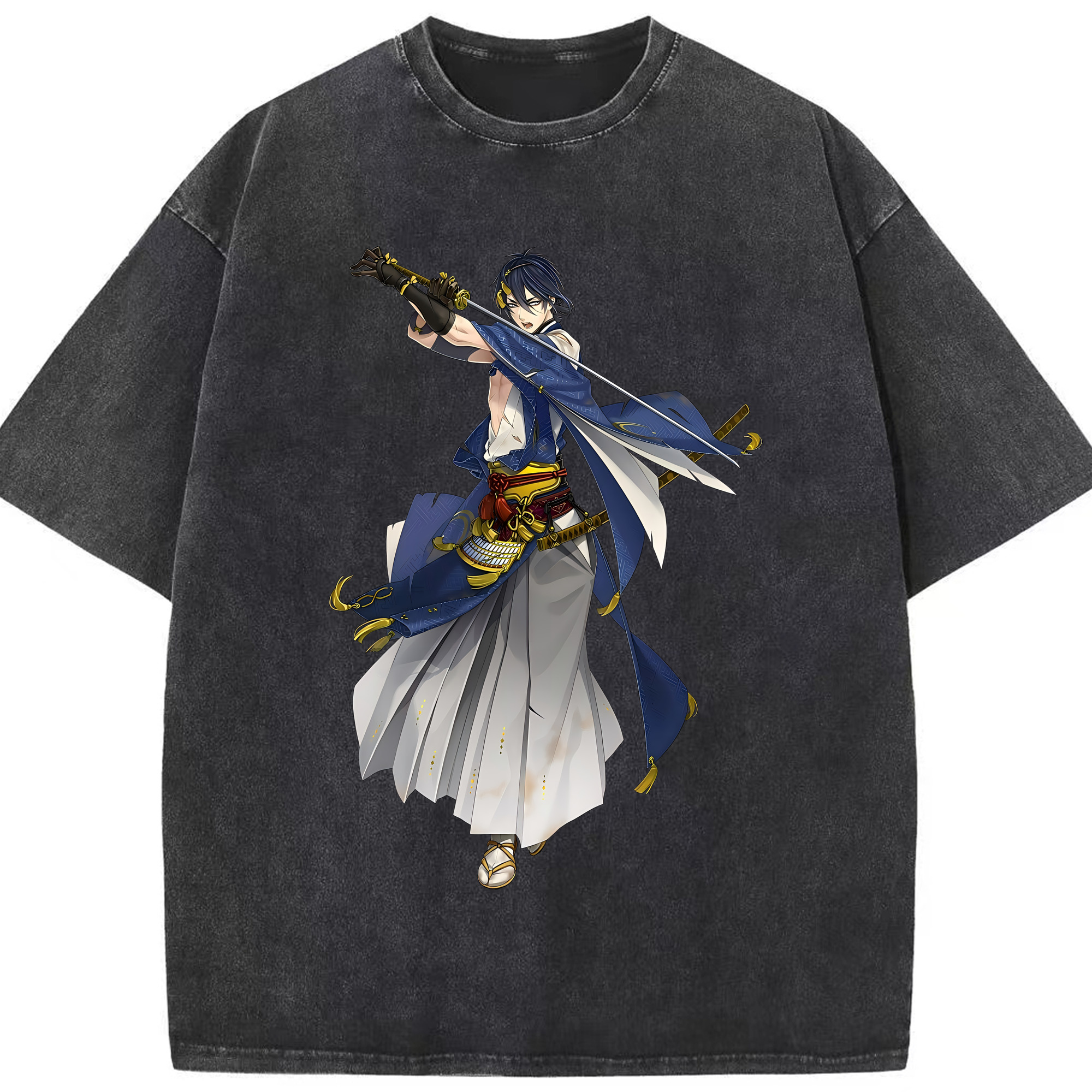 （画像用） 刀剣乱舞 Touken Ranbu 綿100% ヴィンテージ風 半袖Tシャツ（フロントプリント）