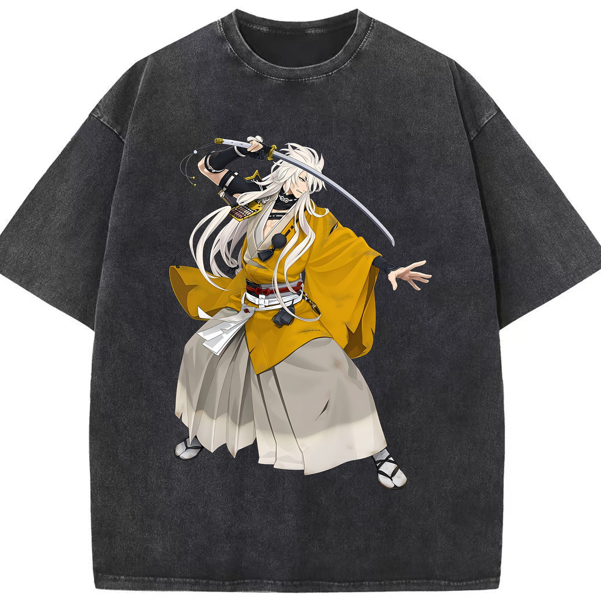（画像用） 刀剣乱舞 Touken Ranbu 綿100% ヴィンテージ風 半袖Tシャツ（フロントプリント）