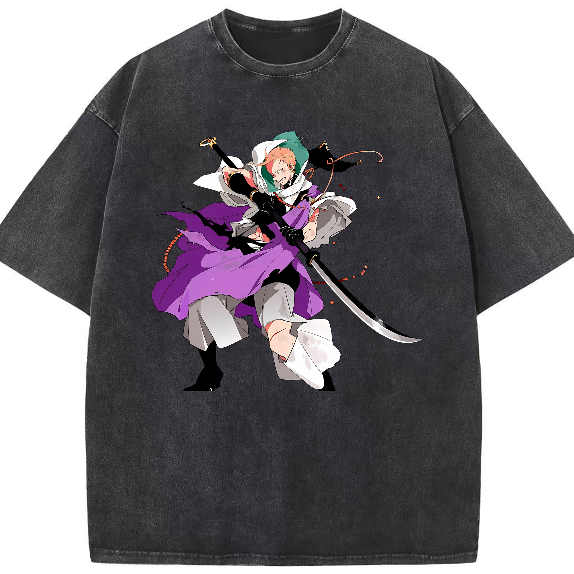 （画像用） 刀剣乱舞 Touken Ranbu 綿100% ヴィンテージ風 半袖Tシャツ（フロントプリント）