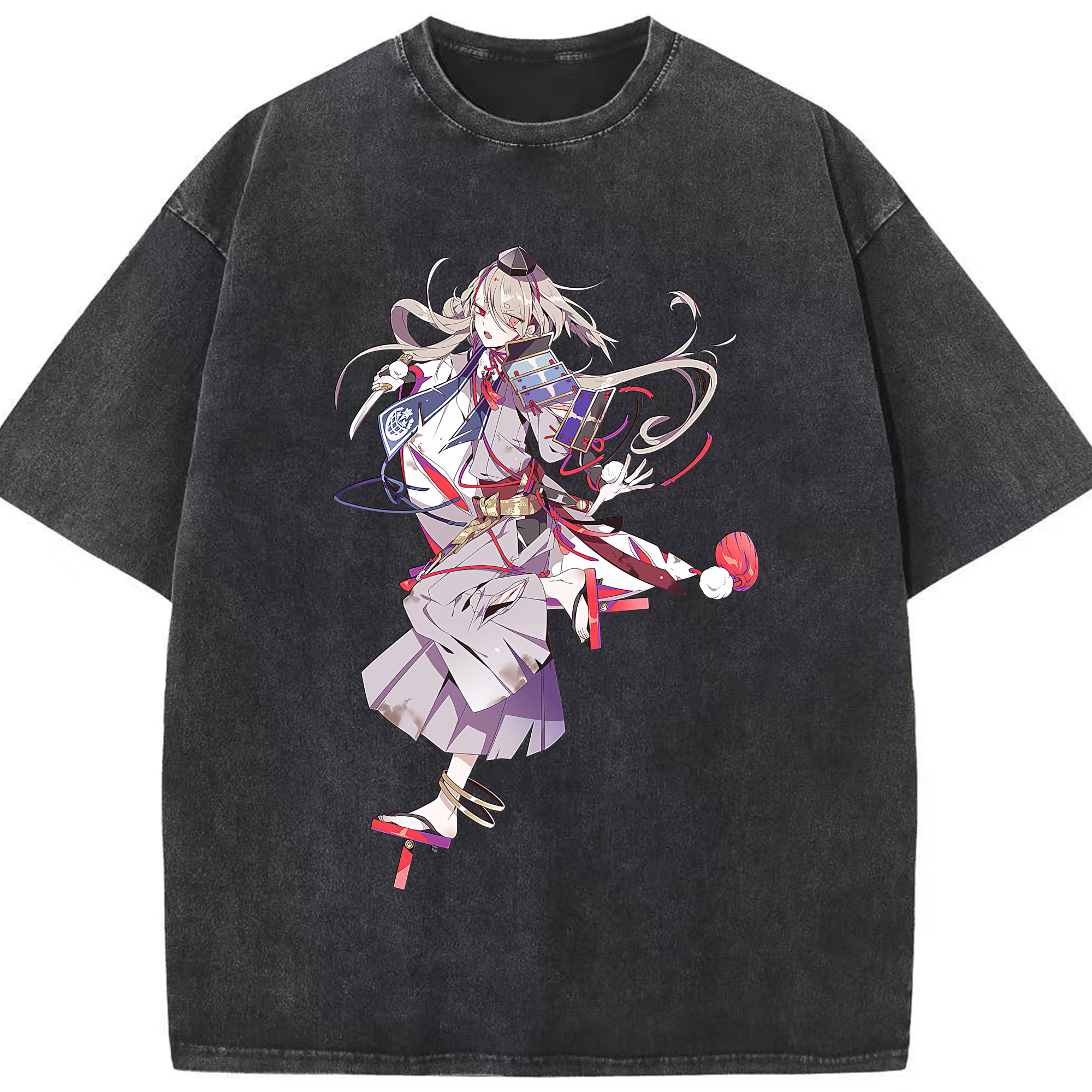 （画像用） 刀剣乱舞 Touken Ranbu 綿100% ヴィンテージ風 半袖Tシャツ（フロントプリント）