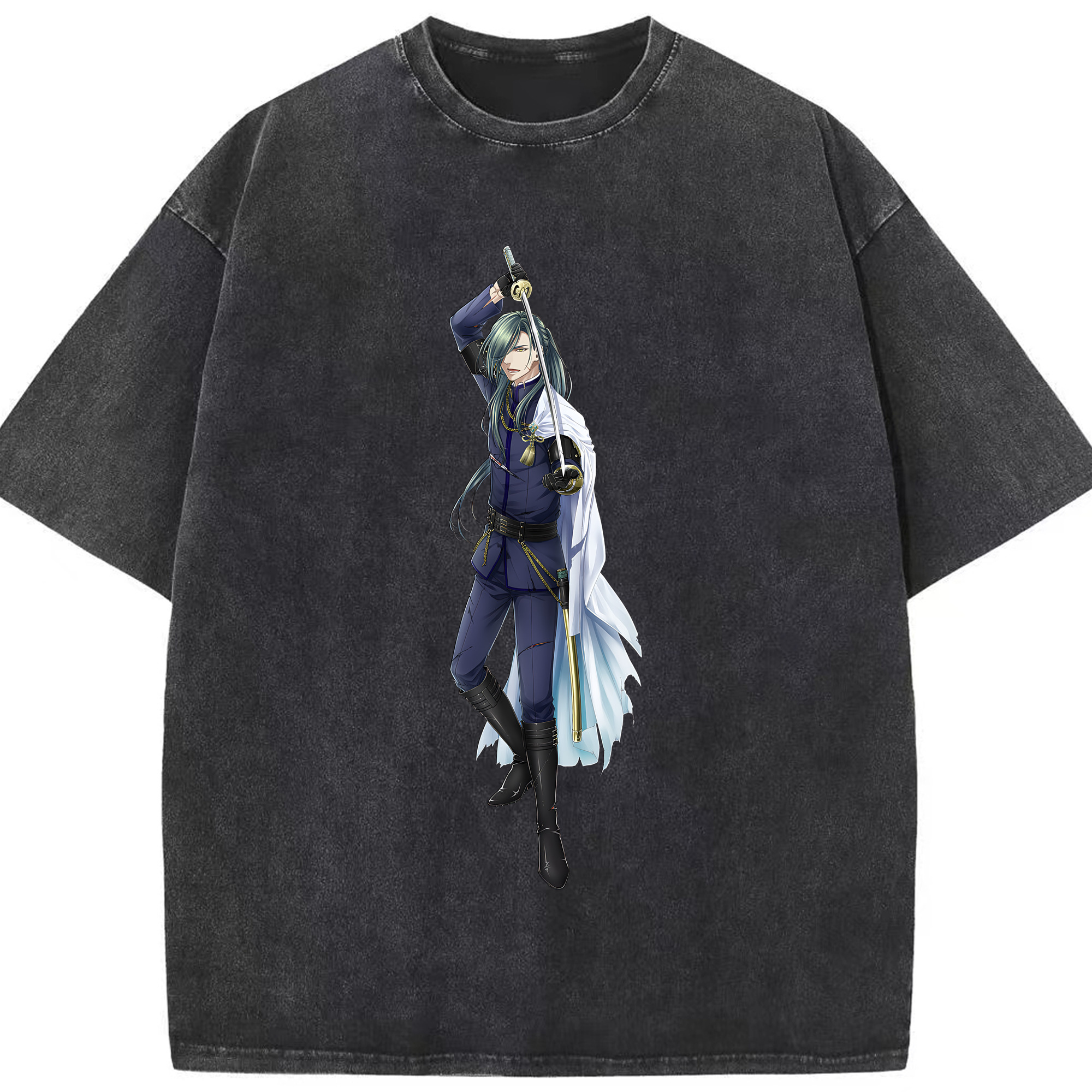（画像用） 刀剣乱舞 Touken Ranbu 綿100% ヴィンテージ風 半袖Tシャツ（フロントプリント）