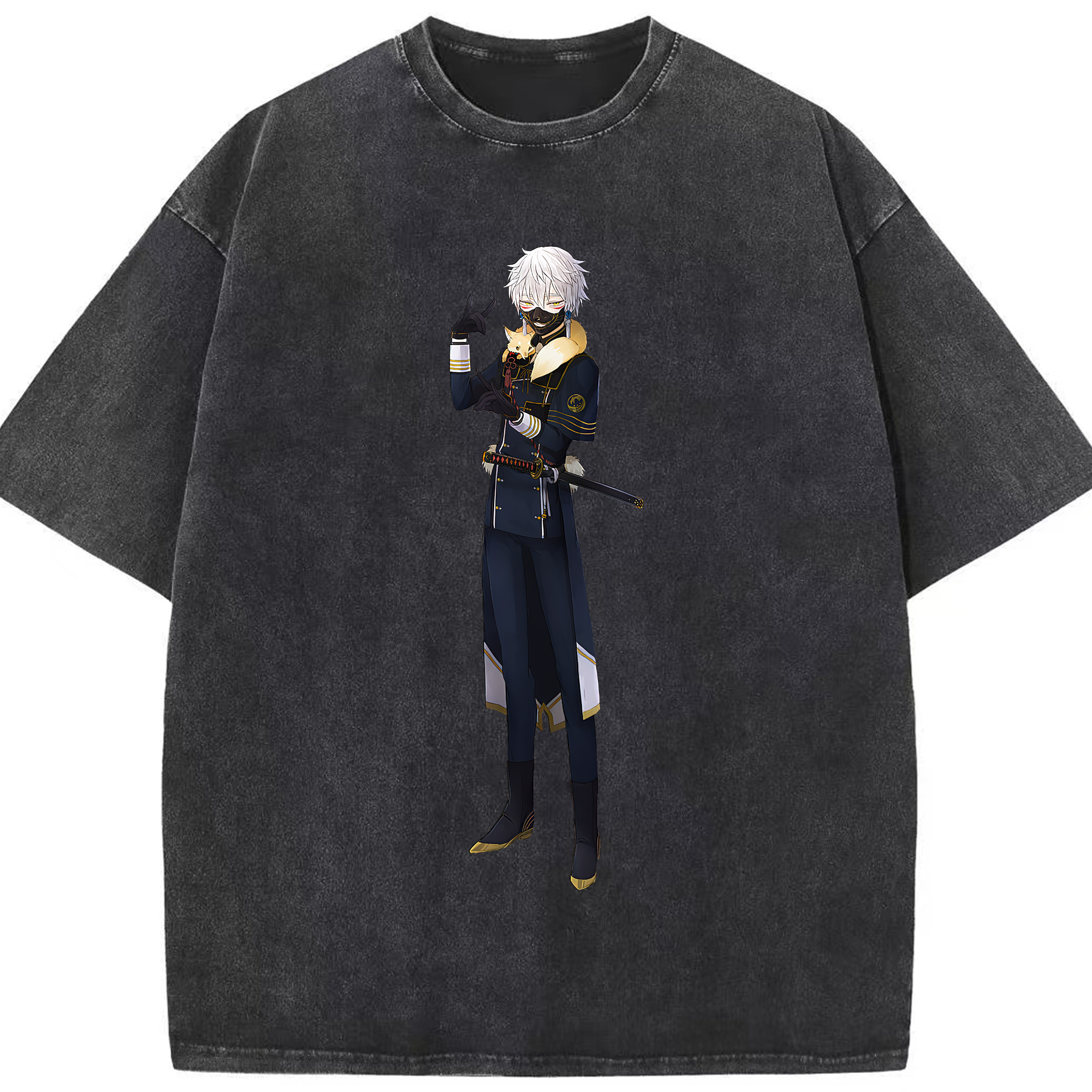 （画像用） 刀剣乱舞 Touken Ranbu 綿100% ヴィンテージ風 半袖Tシャツ（フロントプリント）