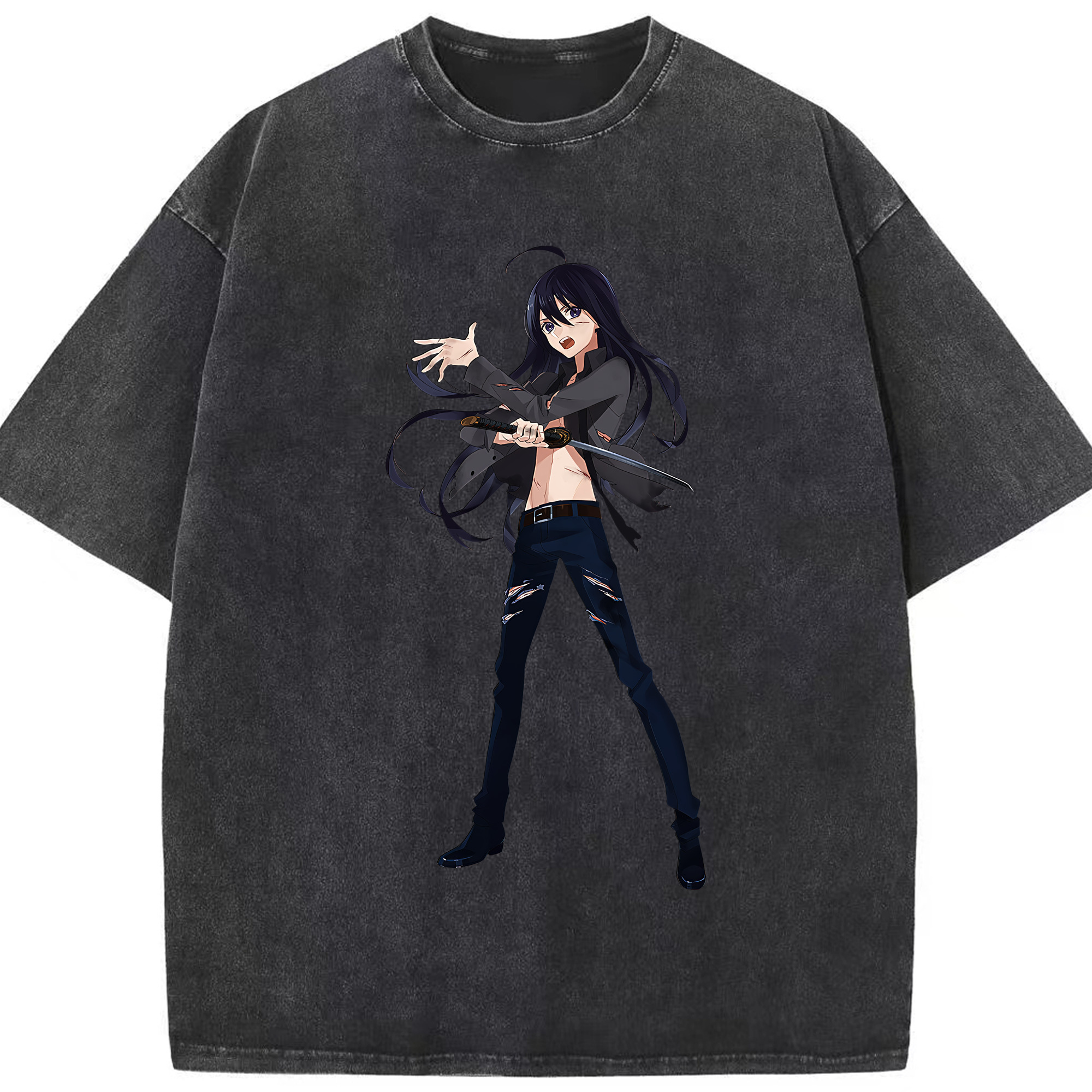（画像用） 刀剣乱舞 Touken Ranbu 綿100% ヴィンテージ風 半袖Tシャツ（フロントプリント）