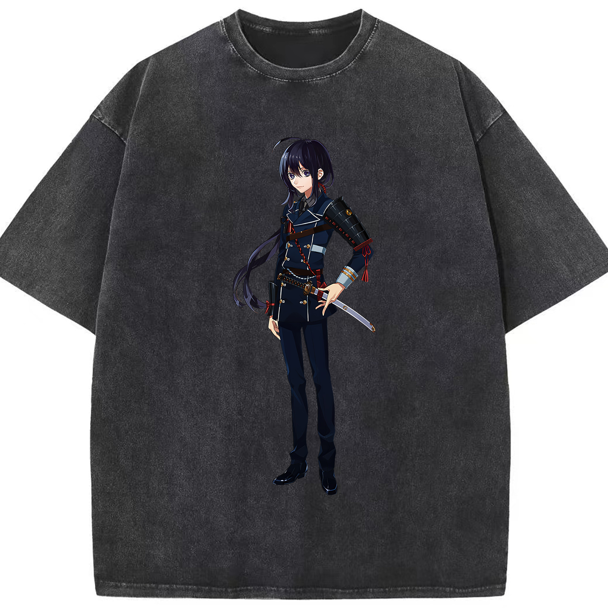 （画像用） 刀剣乱舞 Touken Ranbu 綿100% ヴィンテージ風 半袖Tシャツ（フロントプリント）