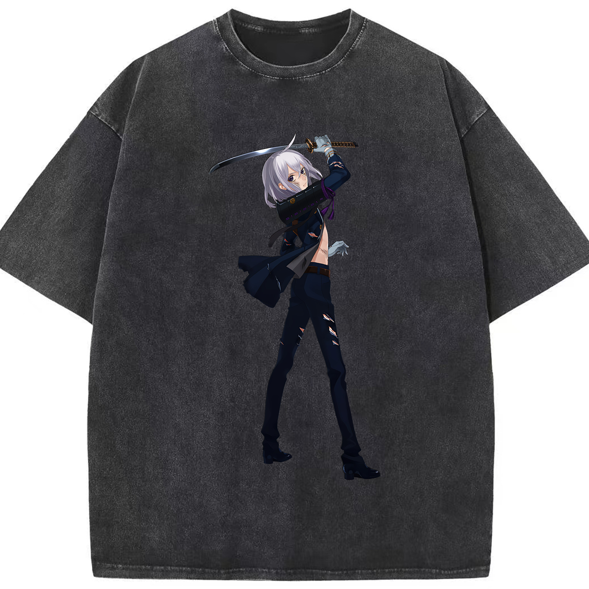 （画像用） 刀剣乱舞 Touken Ranbu 綿100% ヴィンテージ風 半袖Tシャツ（フロントプリント）