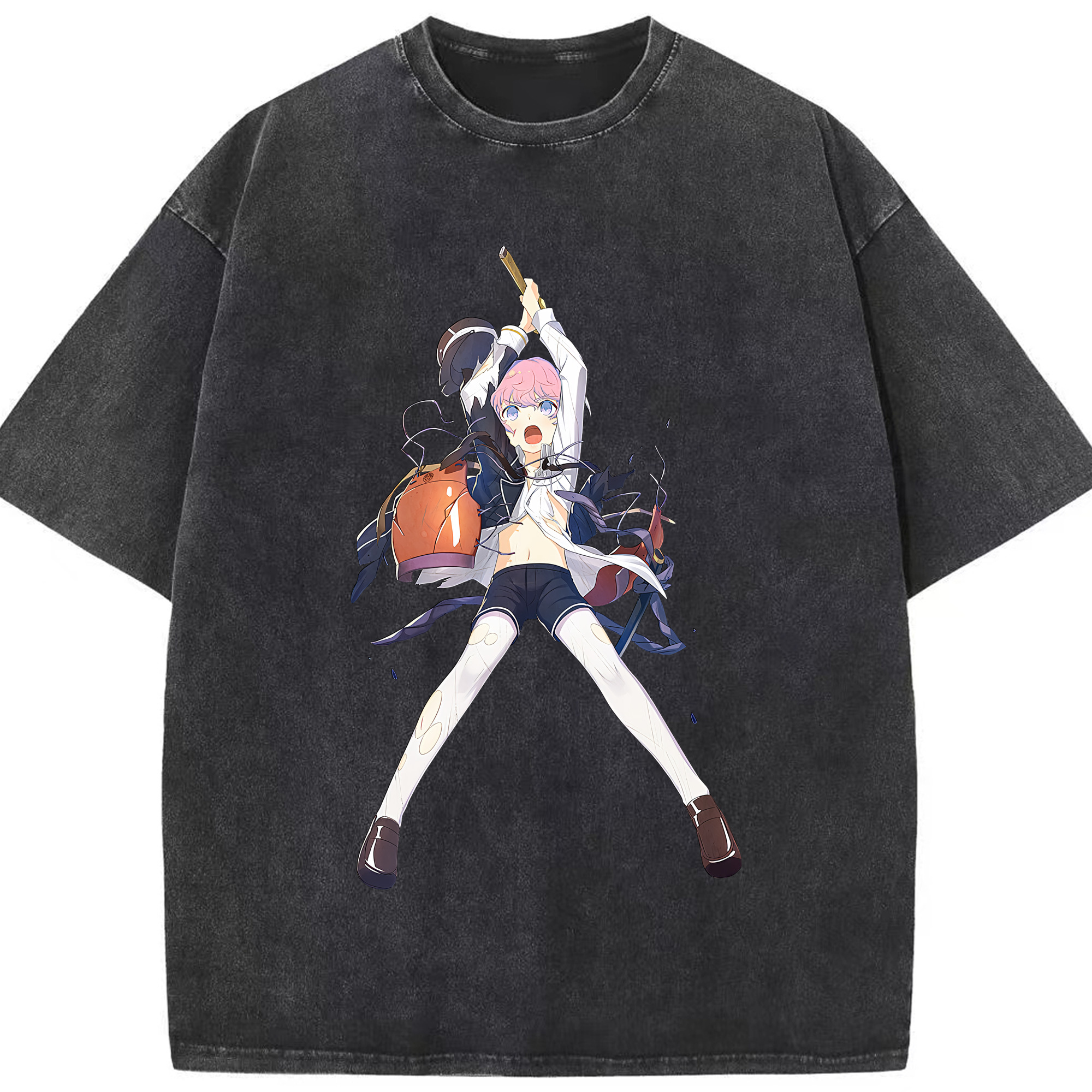 （画像用） 刀剣乱舞 Touken Ranbu 綿100% ヴィンテージ風 半袖Tシャツ（フロントプリント）