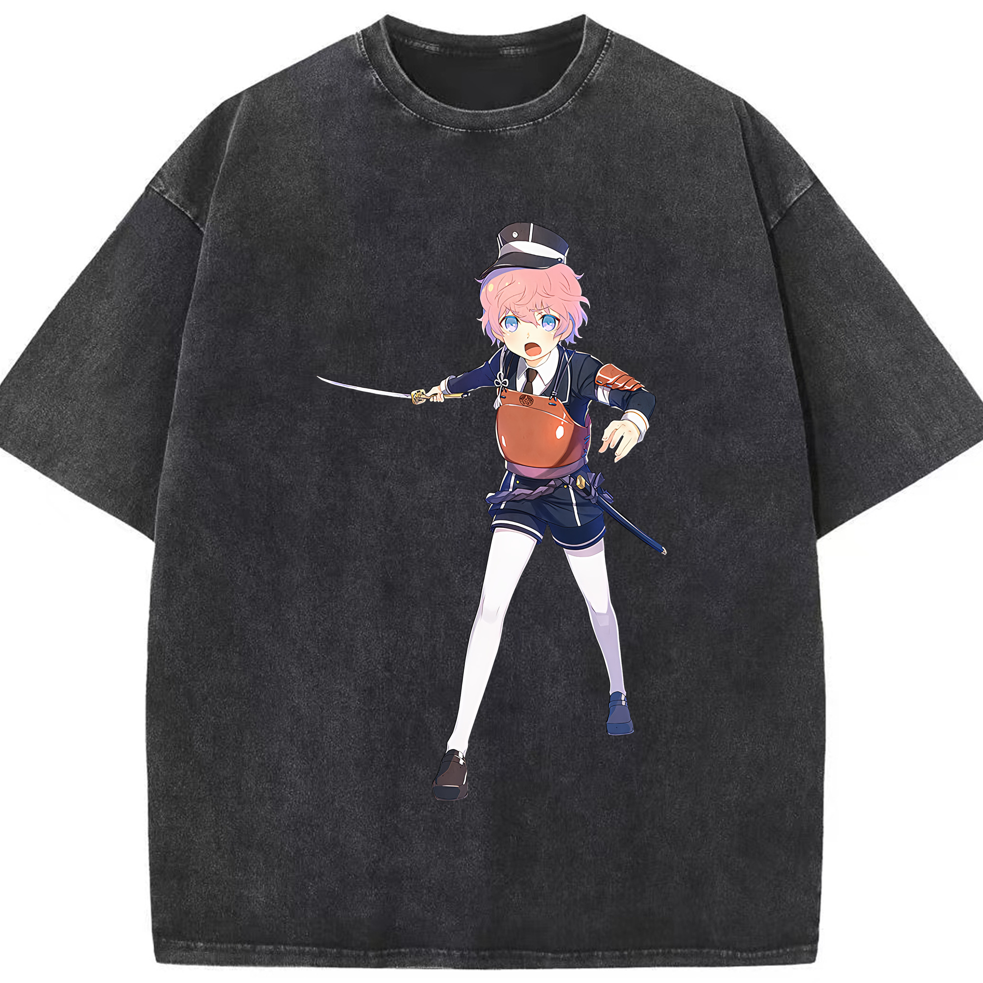 （画像用） 刀剣乱舞 Touken Ranbu 綿100% ヴィンテージ風 半袖Tシャツ（フロントプリント）