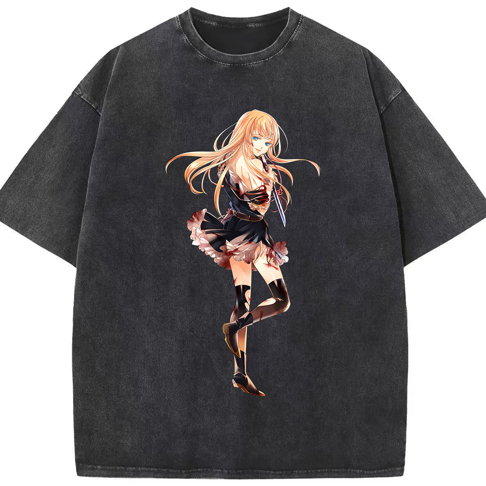 （画像用） 刀剣乱舞 Touken Ranbu 綿100% ヴィンテージ風 半袖Tシャツ（フロントプリント）