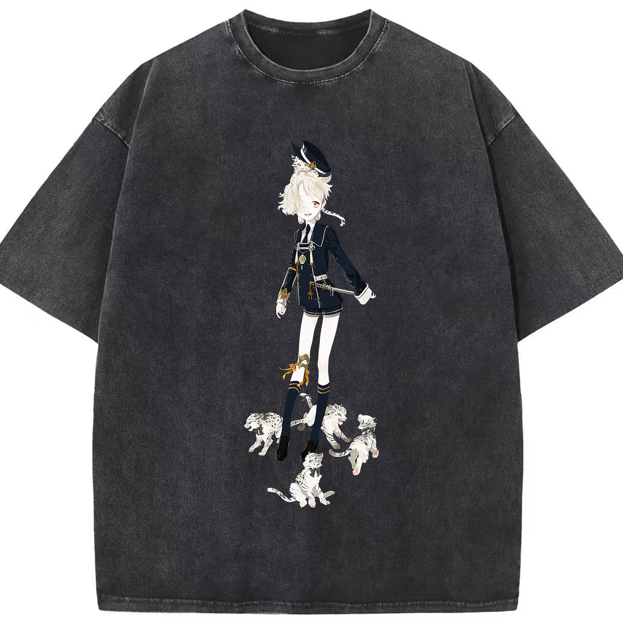（画像用） 刀剣乱舞 Touken Ranbu 綿100% ヴィンテージ風 半袖Tシャツ（フロントプリント）