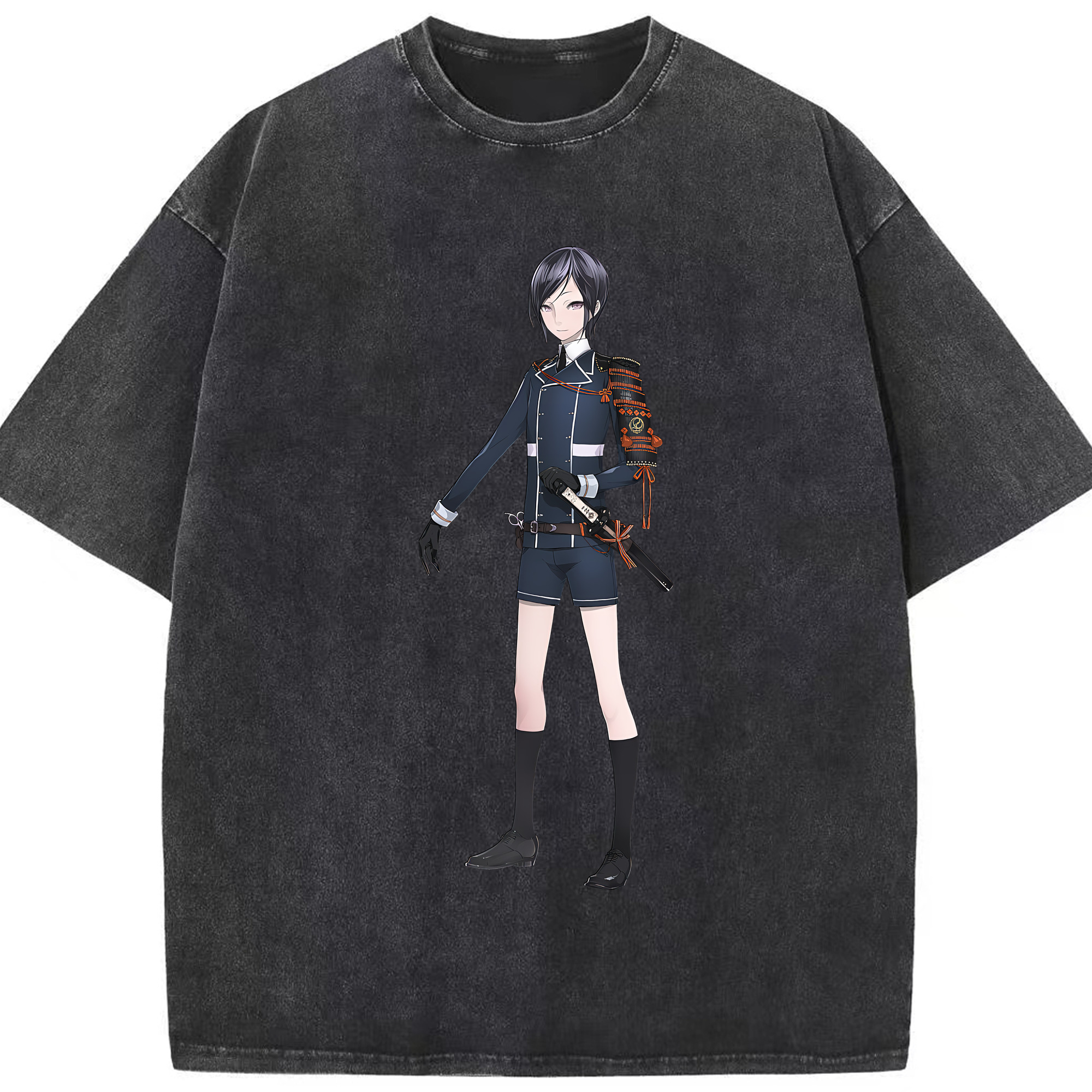 （画像用） 刀剣乱舞 Touken Ranbu 綿100% ヴィンテージ風 半袖Tシャツ（フロントプリント）