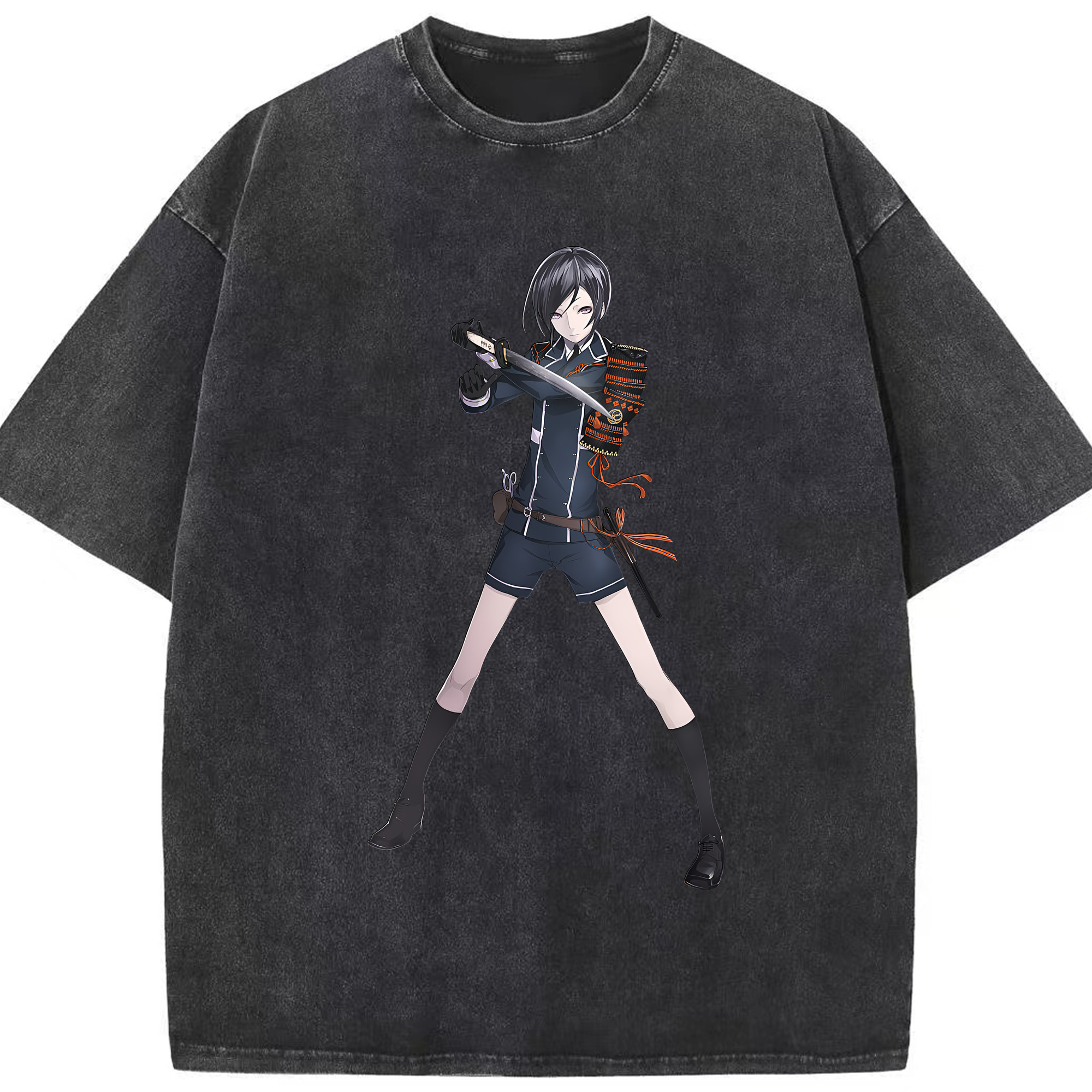 （画像用） 刀剣乱舞 Touken Ranbu 綿100% ヴィンテージ風 半袖Tシャツ（フロントプリント）