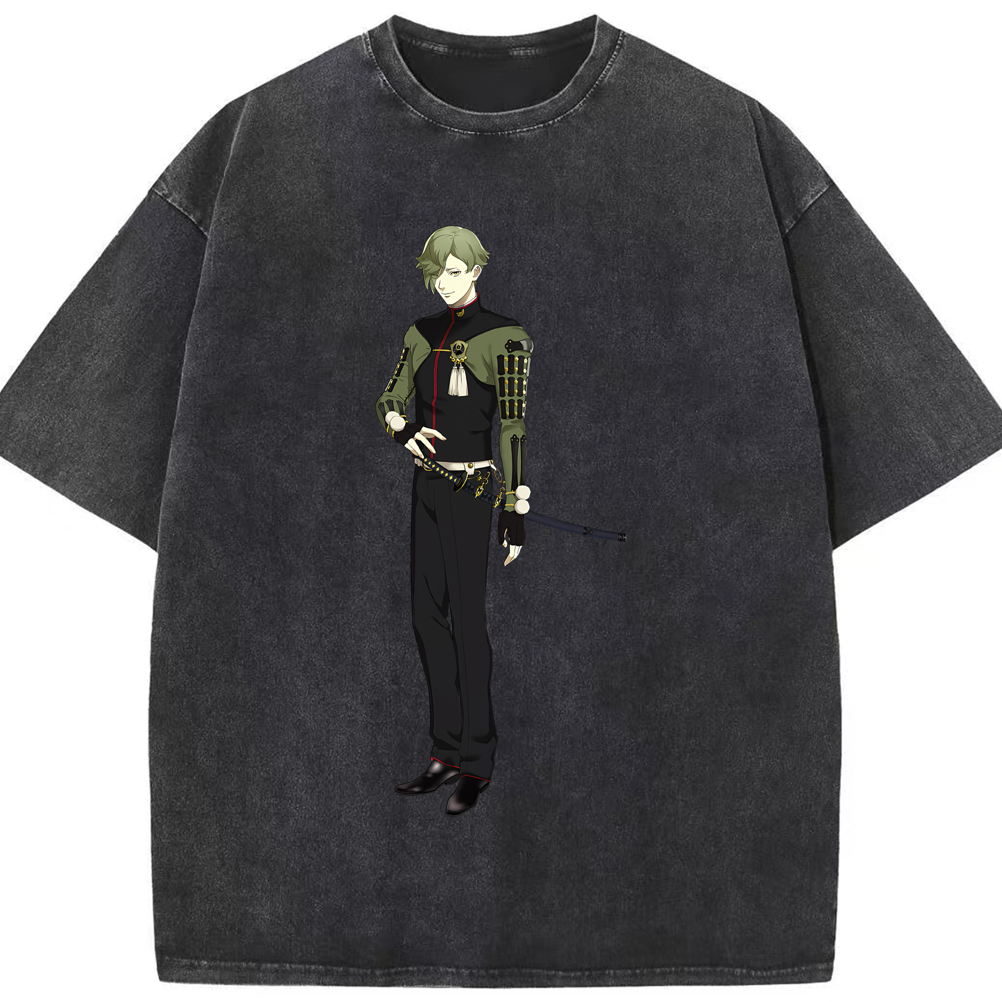 （画像用） 刀剣乱舞 Touken Ranbu 綿100% ヴィンテージ風 半袖Tシャツ（フロントプリント）