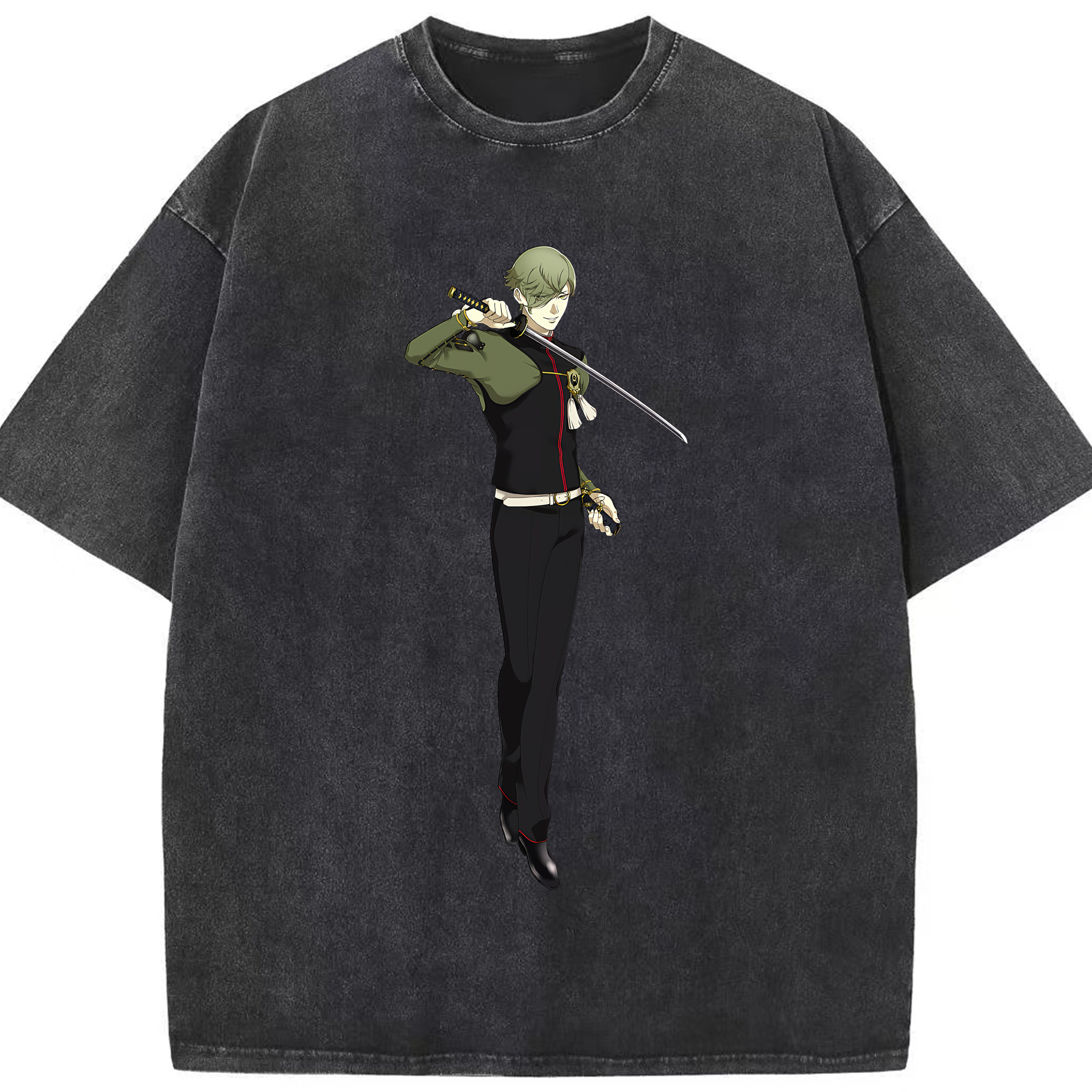 （画像用） 刀剣乱舞 Touken Ranbu 綿100% ヴィンテージ風 半袖Tシャツ（フロントプリント）