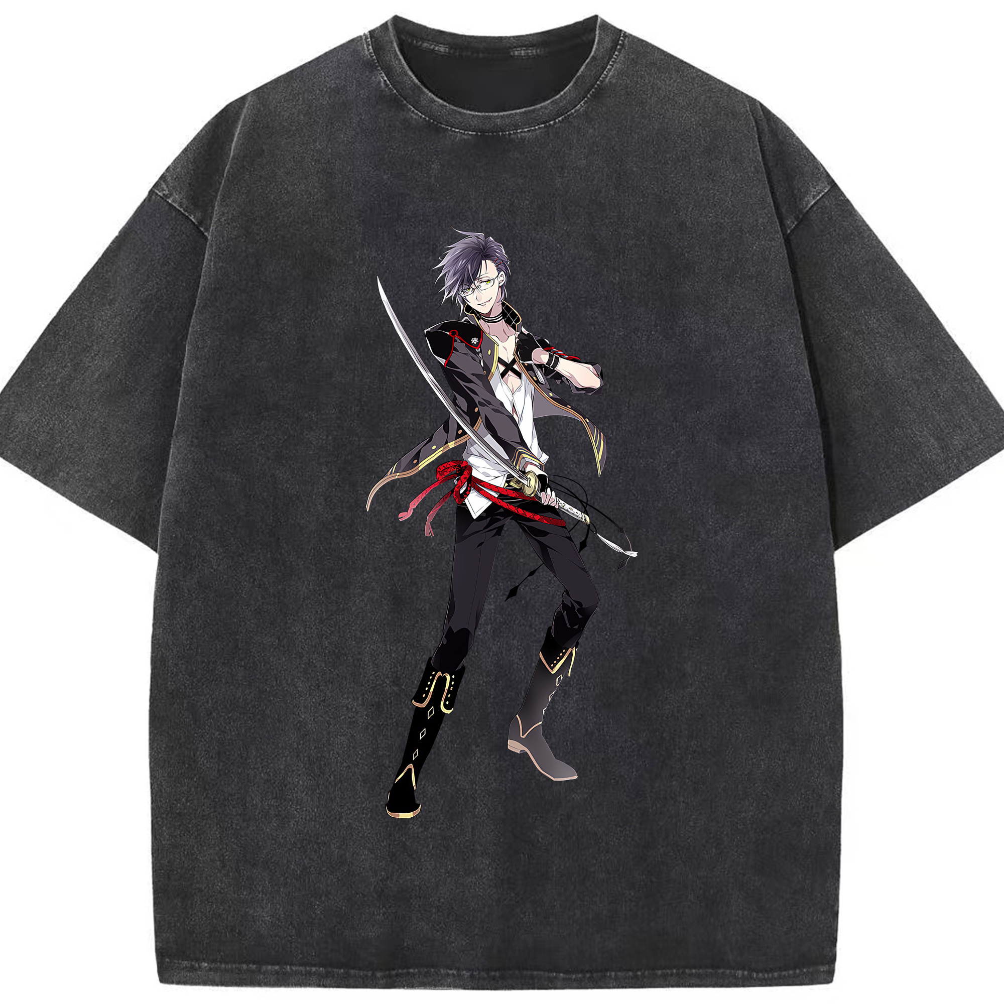 （画像用） 刀剣乱舞 Touken Ranbu 綿100% ヴィンテージ風 半袖Tシャツ（フロントプリント）