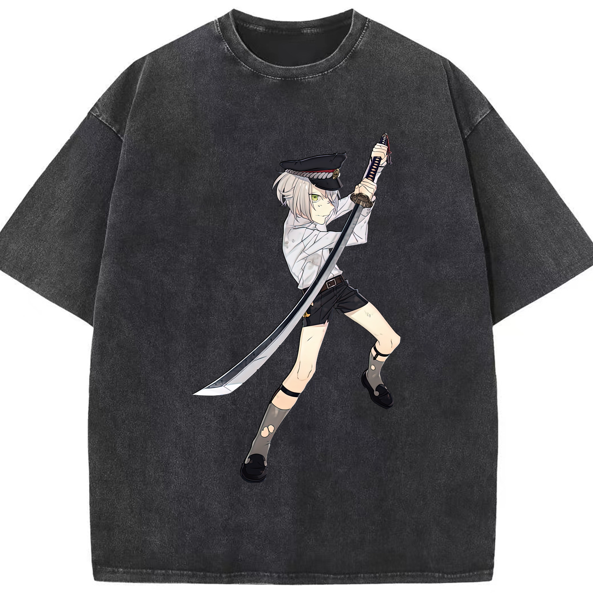 （画像用） 刀剣乱舞 Touken Ranbu 綿100% ヴィンテージ風 半袖Tシャツ（フロントプリント）