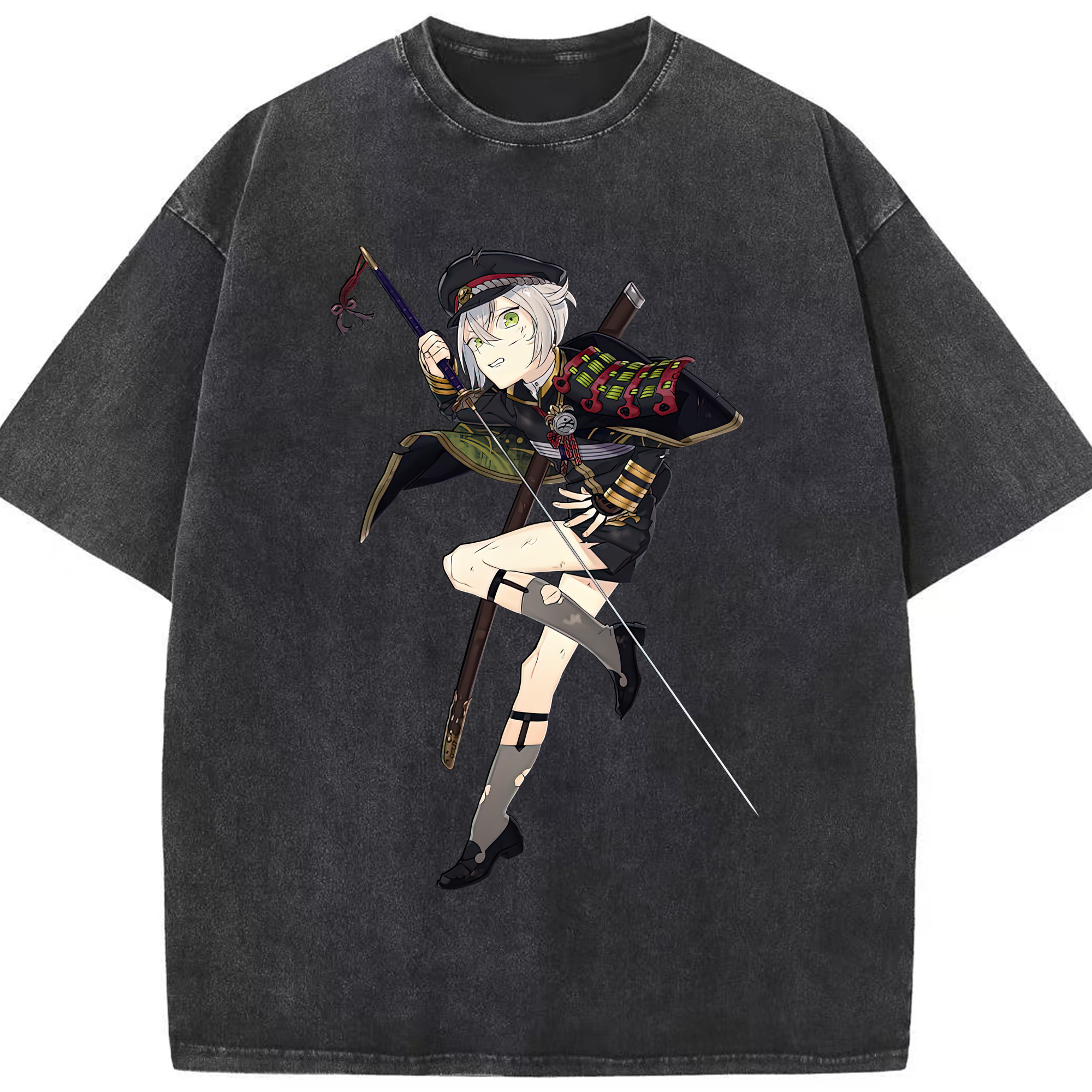 （画像用） 刀剣乱舞 Touken Ranbu 綿100% ヴィンテージ風 半袖Tシャツ（フロントプリント）