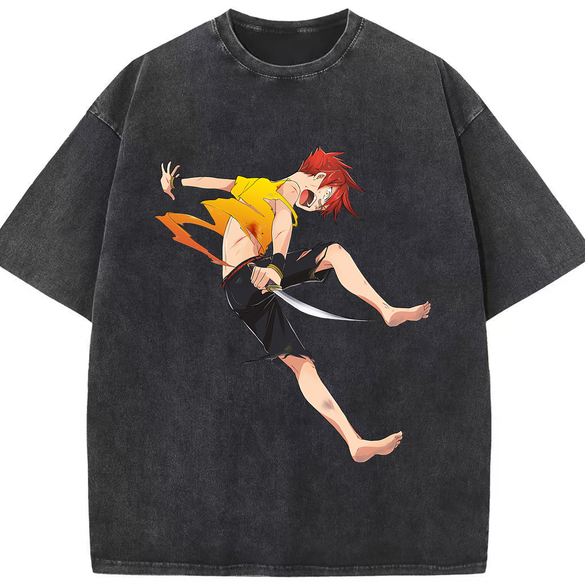 （画像用） 刀剣乱舞 Touken Ranbu 綿100% ヴィンテージ風 半袖Tシャツ（フロントプリント）