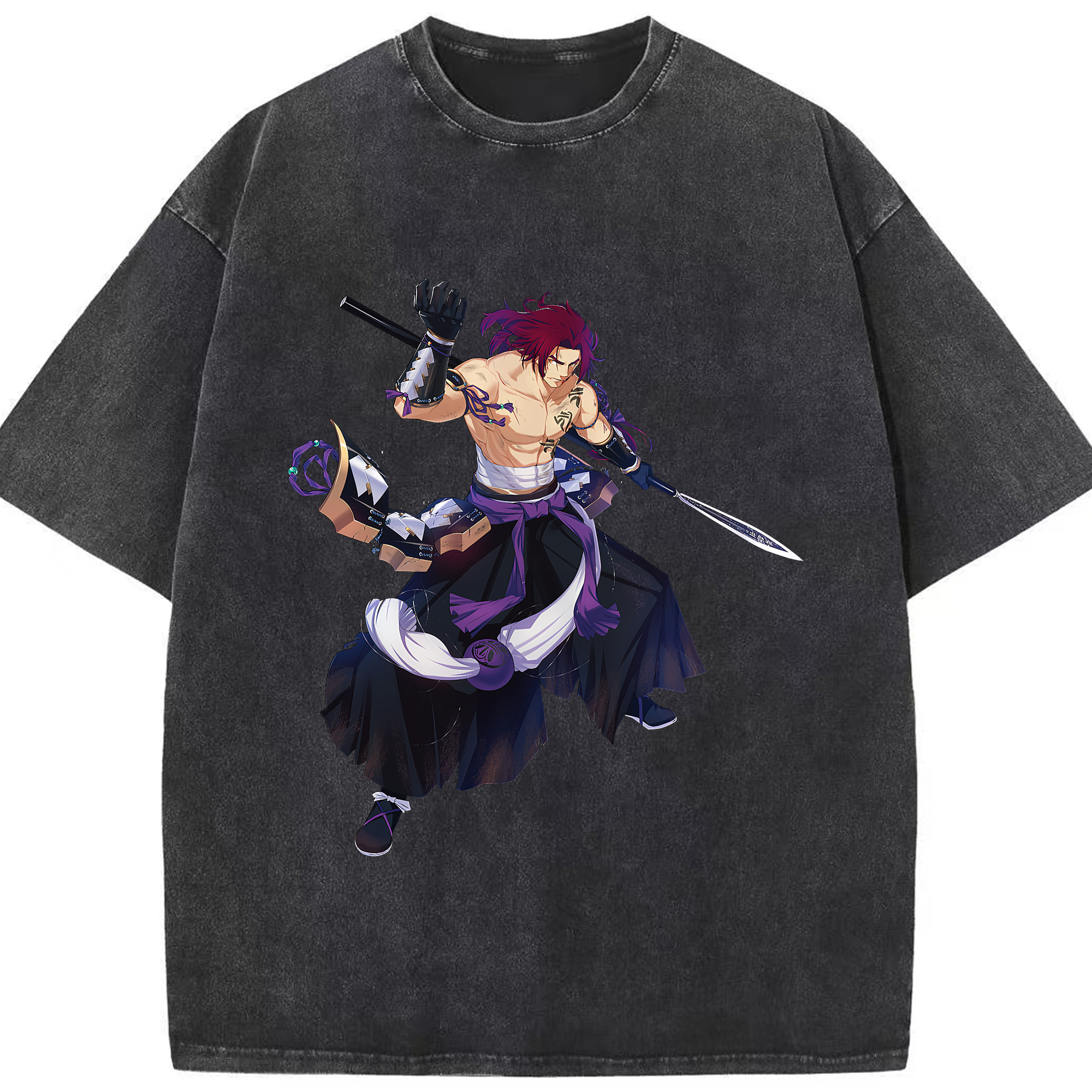 （画像用） 刀剣乱舞 Touken Ranbu 綿100% ヴィンテージ風 半袖Tシャツ（フロントプリント）