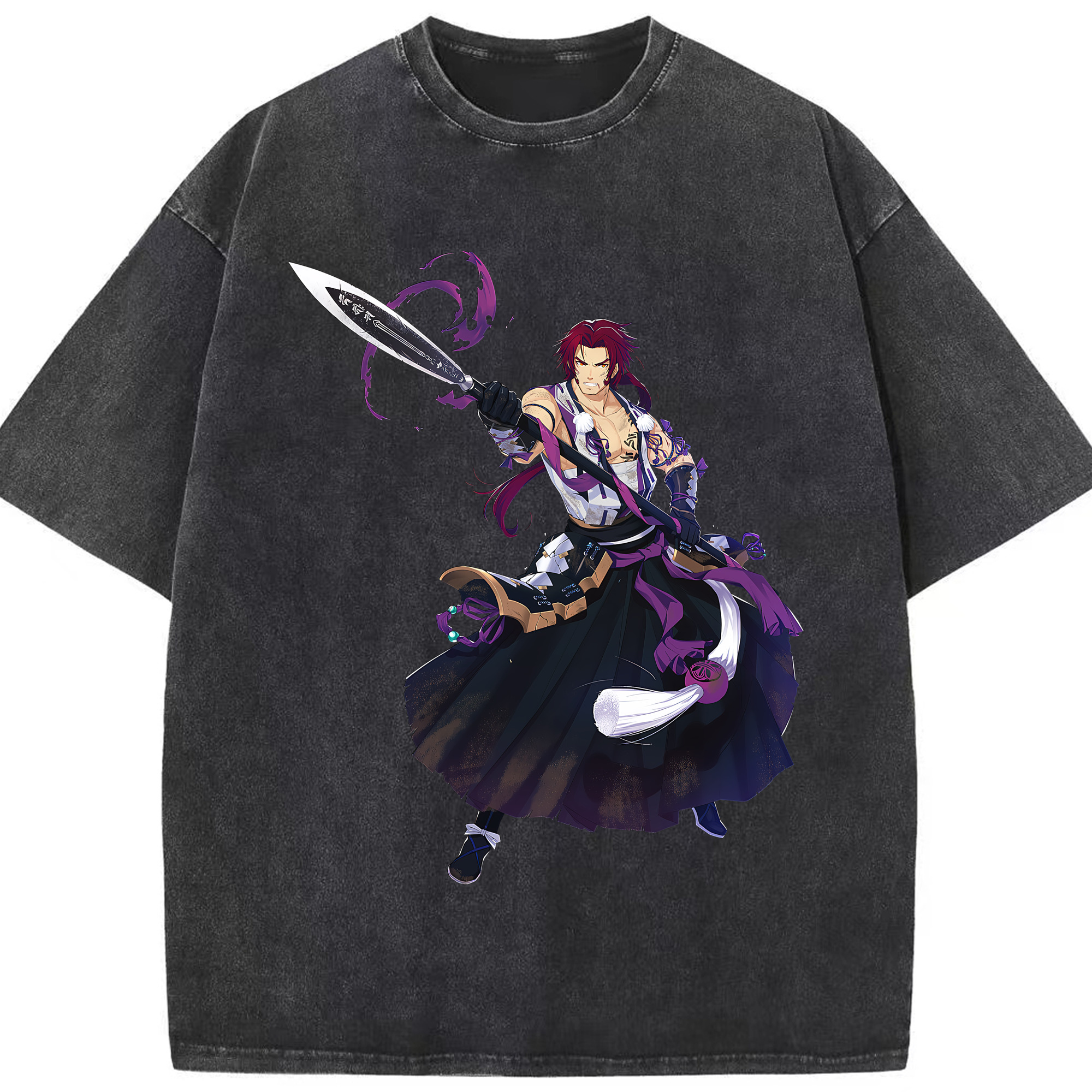 （画像用） 刀剣乱舞 Touken Ranbu 綿100% ヴィンテージ風 半袖Tシャツ（フロントプリント）
