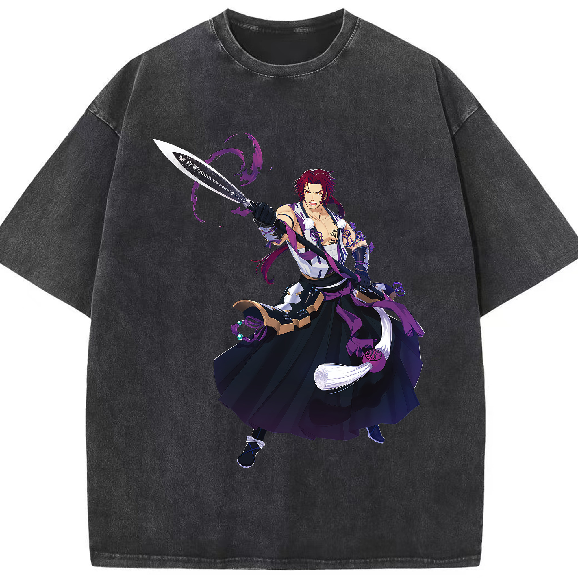 （画像用） 刀剣乱舞 Touken Ranbu 綿100% ヴィンテージ風 半袖Tシャツ（フロントプリント）