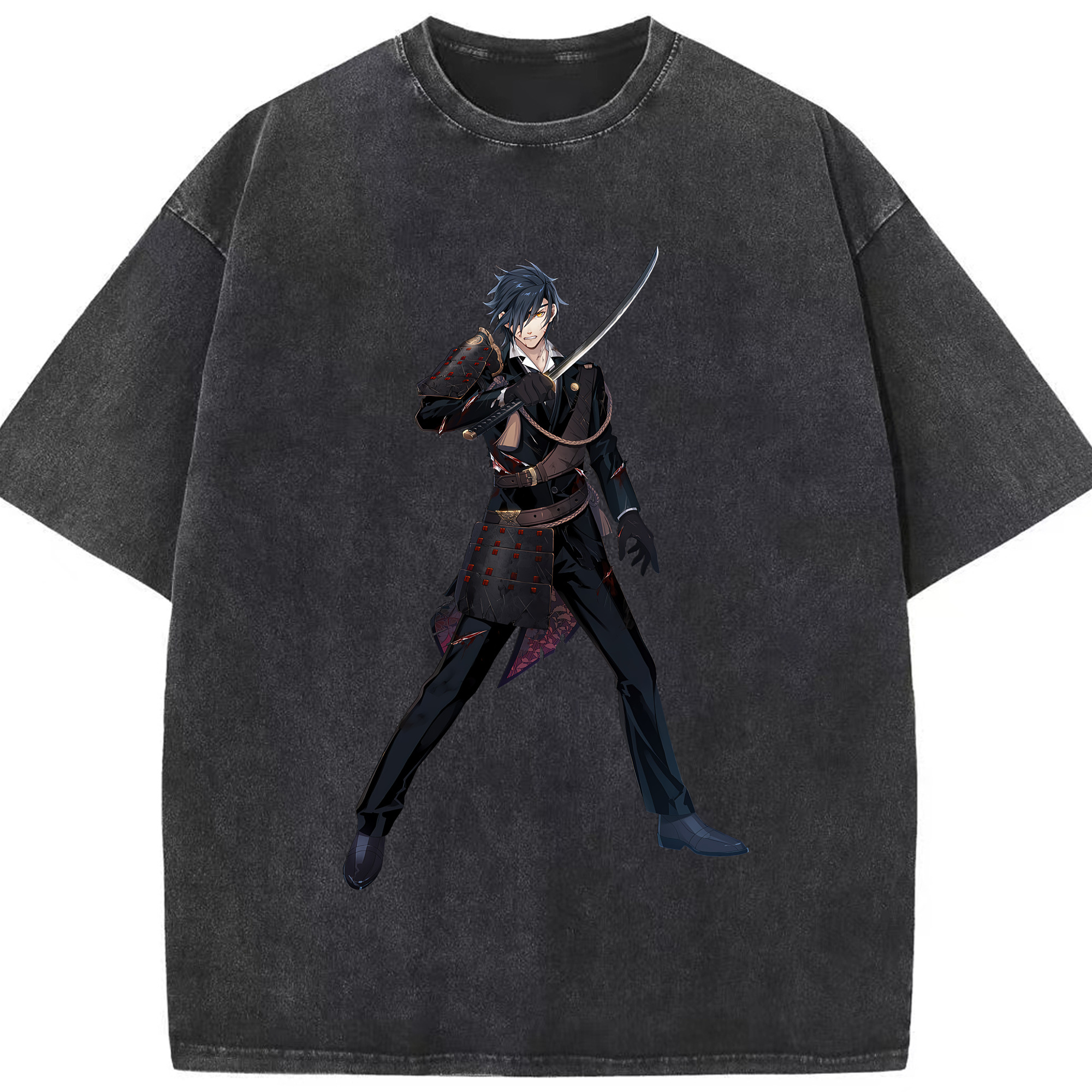 （画像用） 刀剣乱舞 Touken Ranbu 綿100% ヴィンテージ風 半袖Tシャツ（フロントプリント）