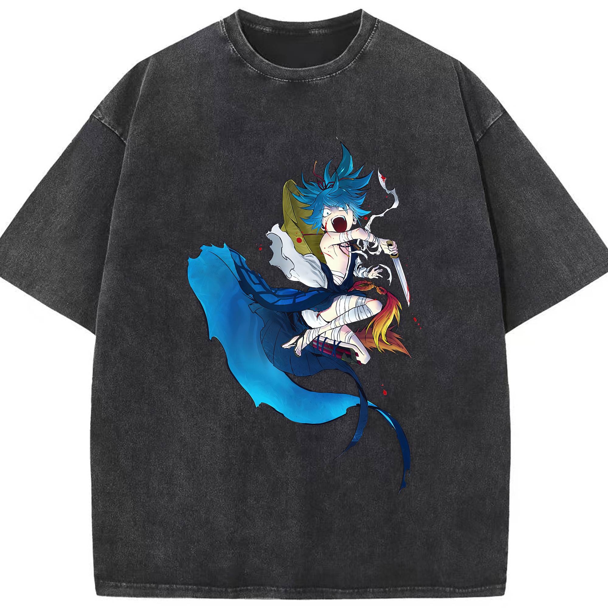 （画像用） 刀剣乱舞 Touken Ranbu 綿100% ヴィンテージ風 半袖Tシャツ（フロントプリント）