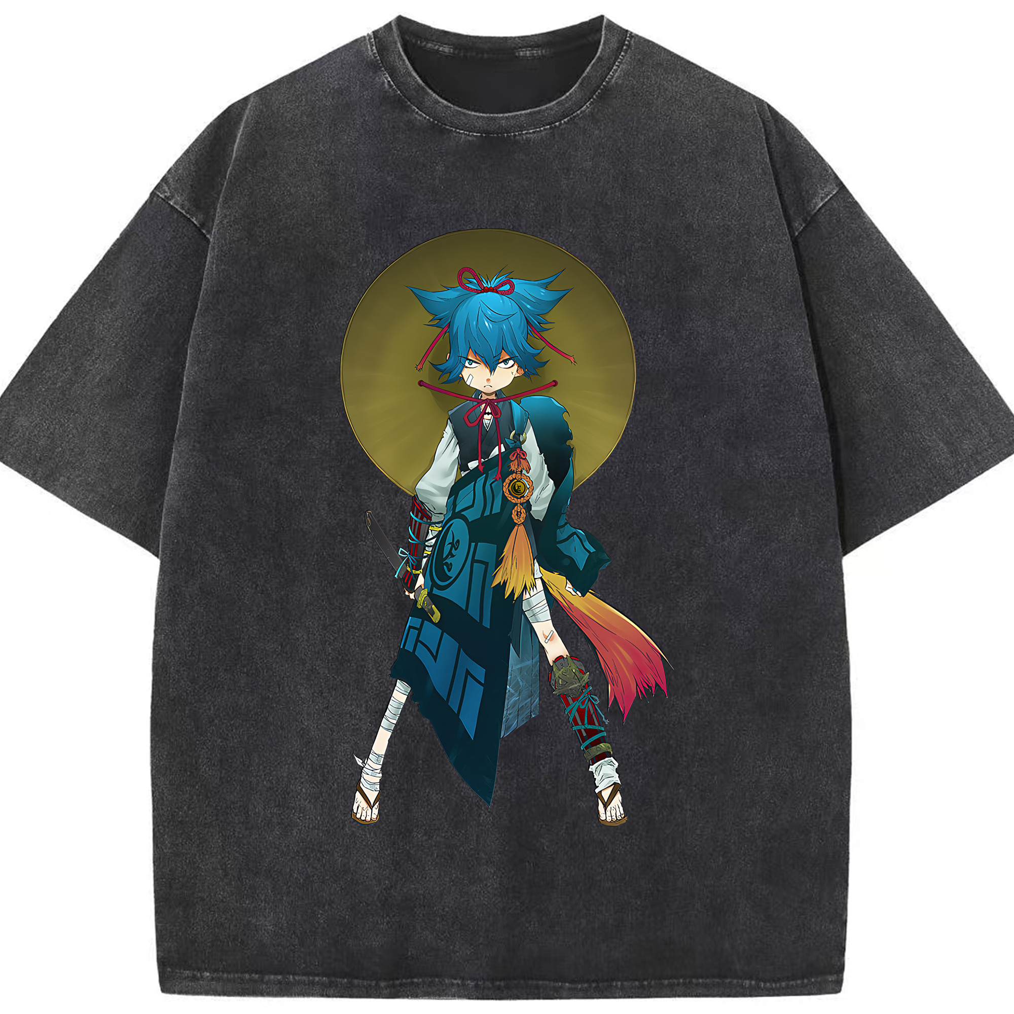 （画像用） 刀剣乱舞 Touken Ranbu 綿100% ヴィンテージ風 半袖Tシャツ（フロントプリント）