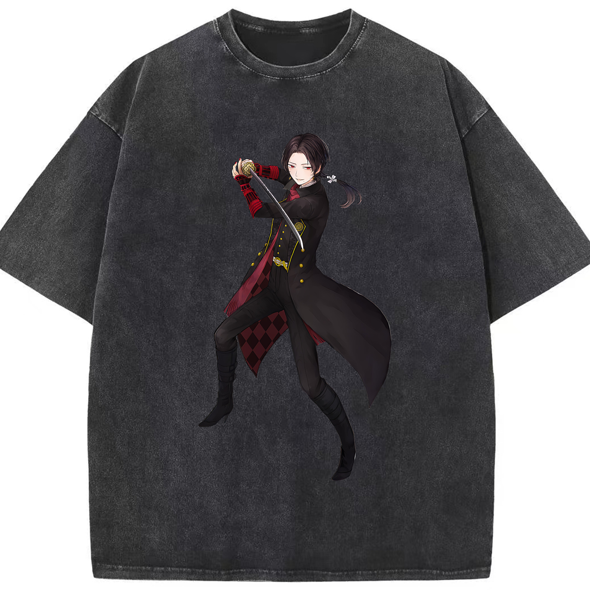 （画像用） 刀剣乱舞 Touken Ranbu 綿100% ヴィンテージ風 半袖Tシャツ（フロントプリント）