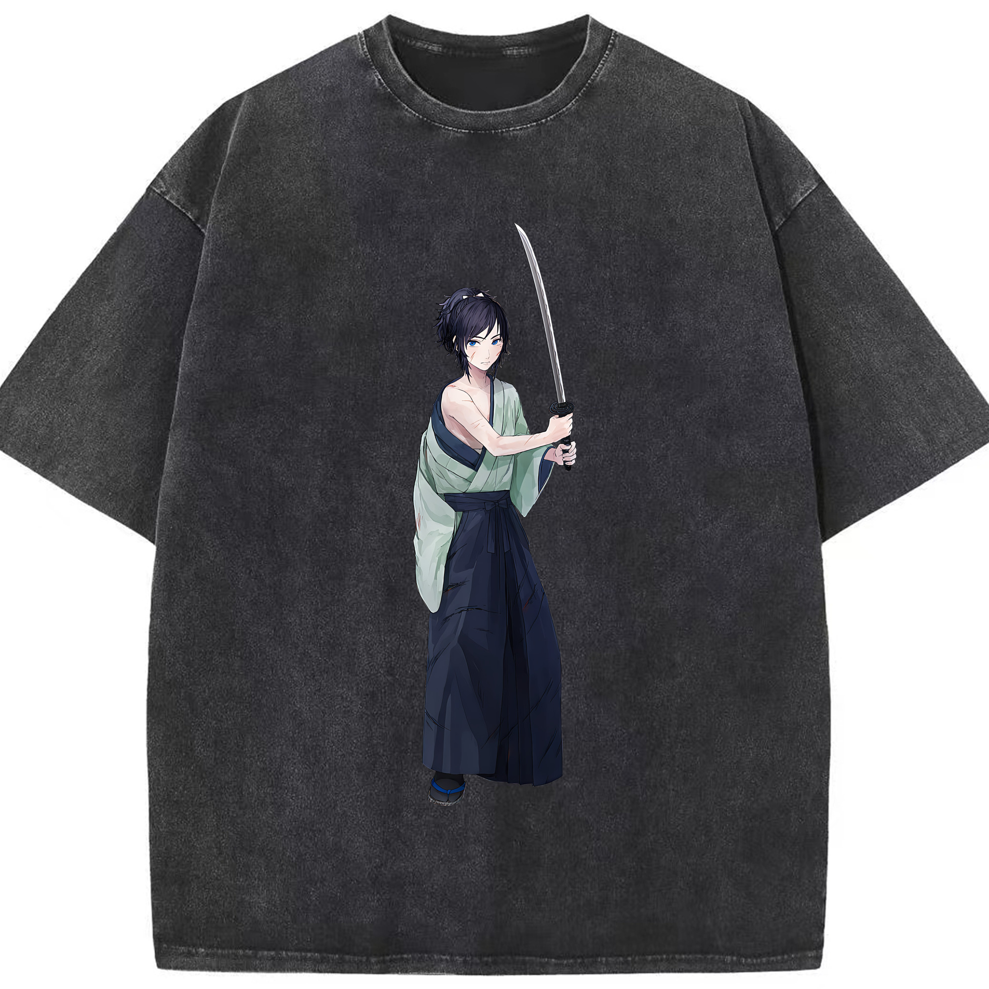（画像用） 刀剣乱舞 Touken Ranbu 綿100% ヴィンテージ風 半袖Tシャツ（フロントプリント）