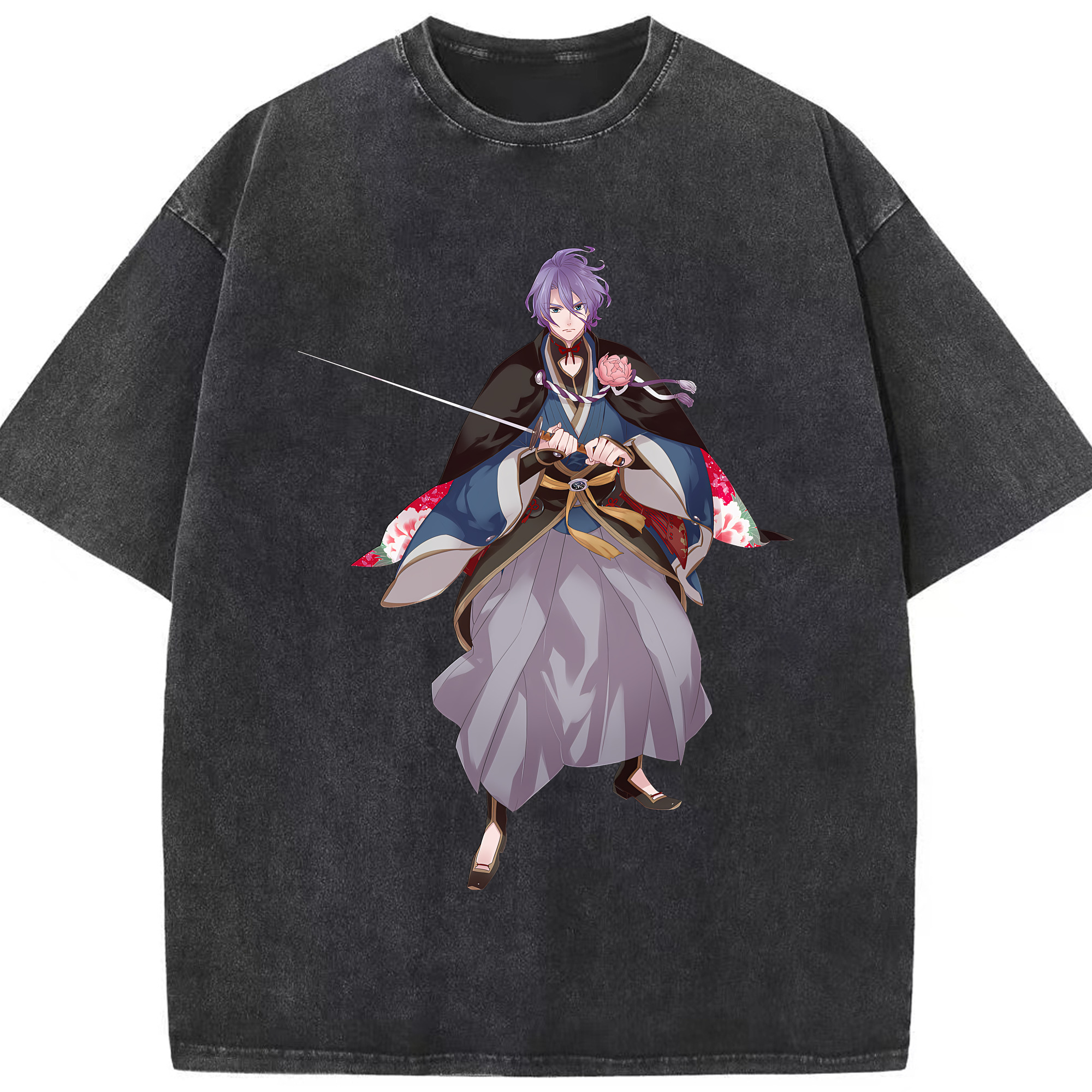 （画像用） 刀剣乱舞 Touken Ranbu 綿100% ヴィンテージ風 半袖Tシャツ（フロントプリント）