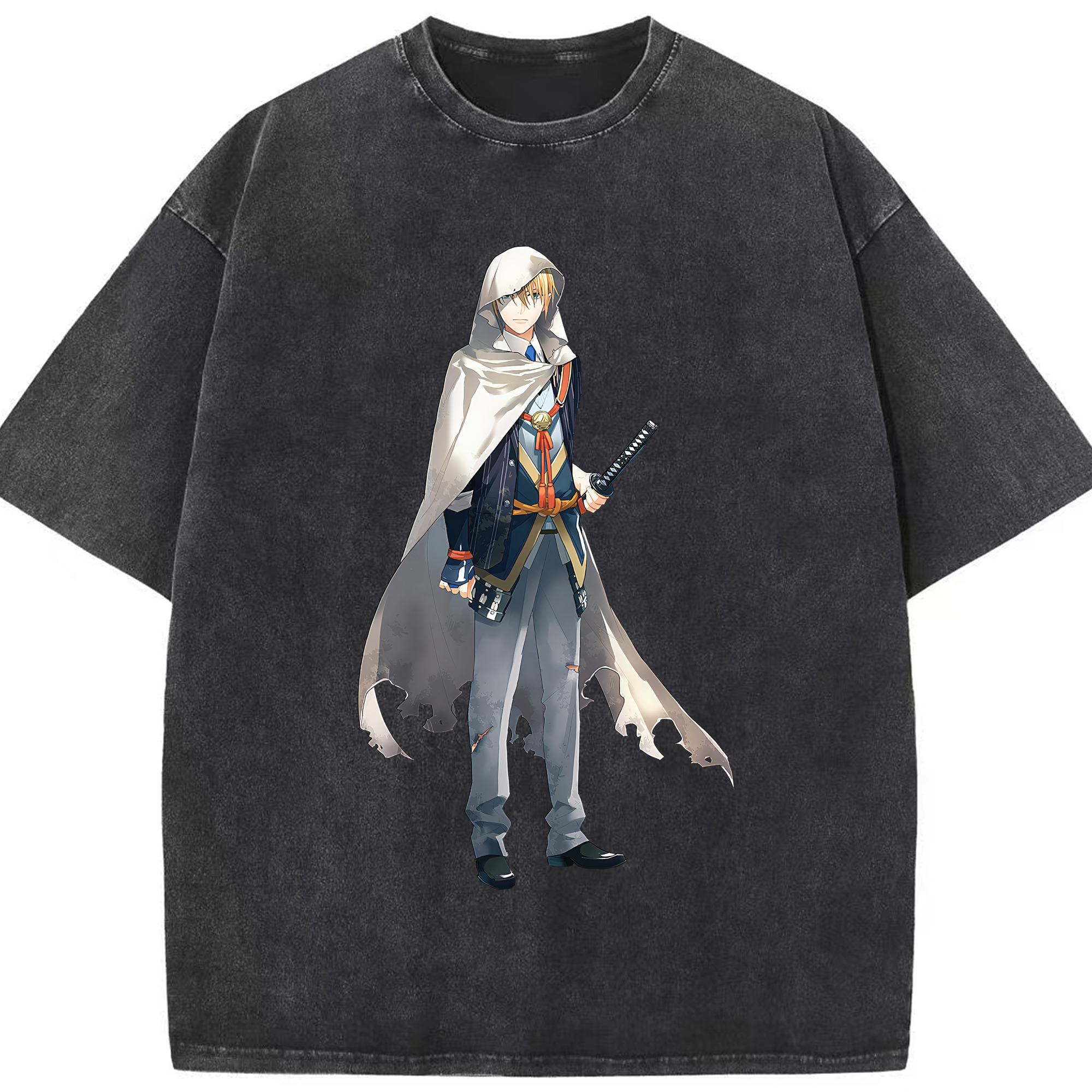 （画像用） 刀剣乱舞 Touken Ranbu 綿100% ヴィンテージ風 半袖Tシャツ（フロントプリント）