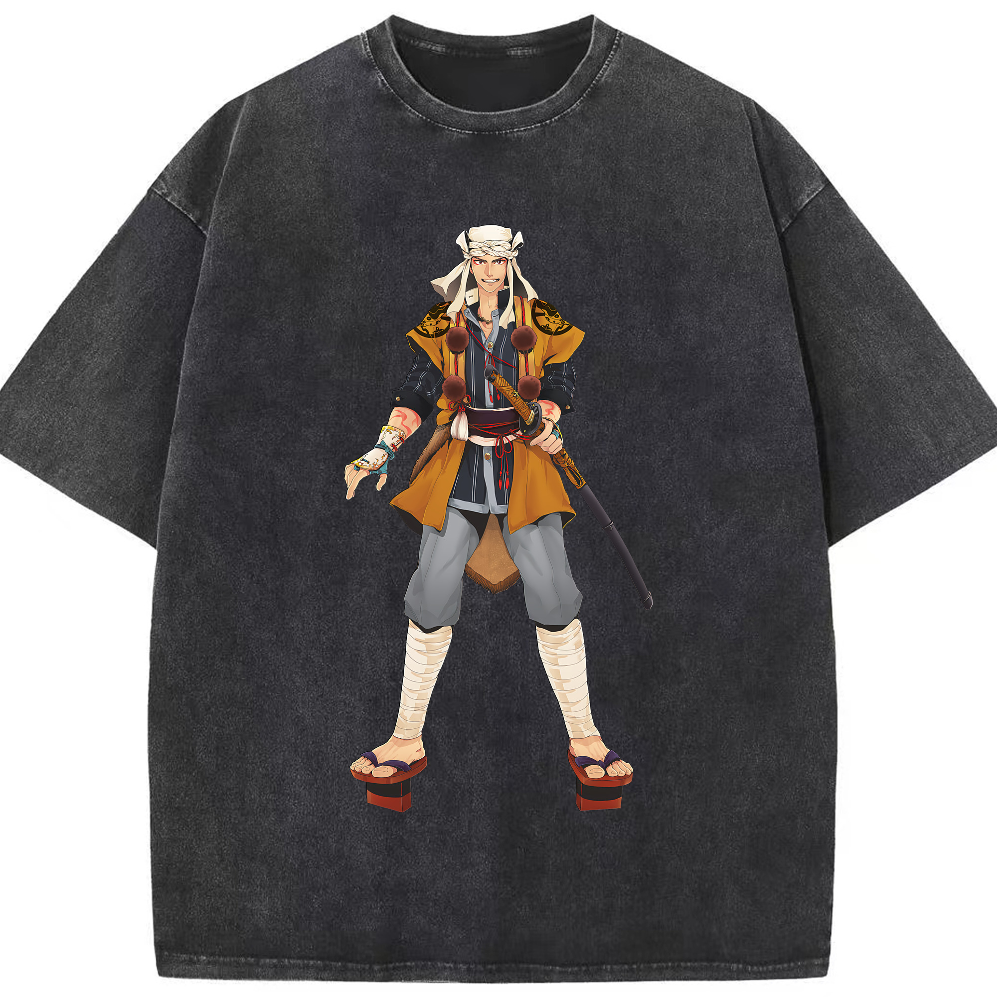 （画像用） 刀剣乱舞 Touken Ranbu 綿100% ヴィンテージ風 半袖Tシャツ（フロントプリント）