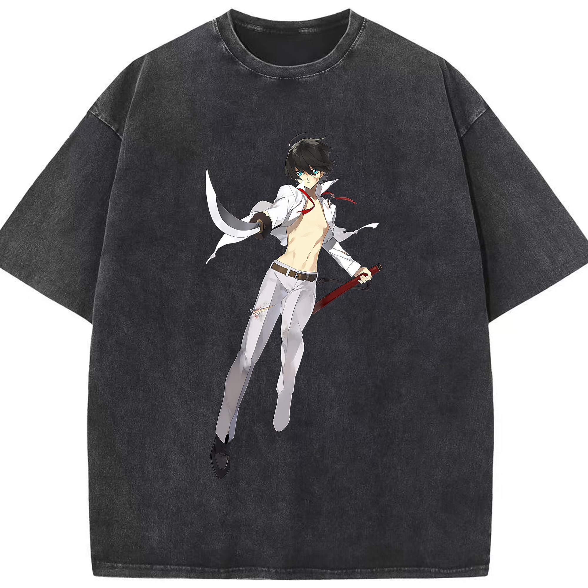 （画像用） 刀剣乱舞 Touken Ranbu 綿100% ヴィンテージ風 半袖Tシャツ（フロントプリント）