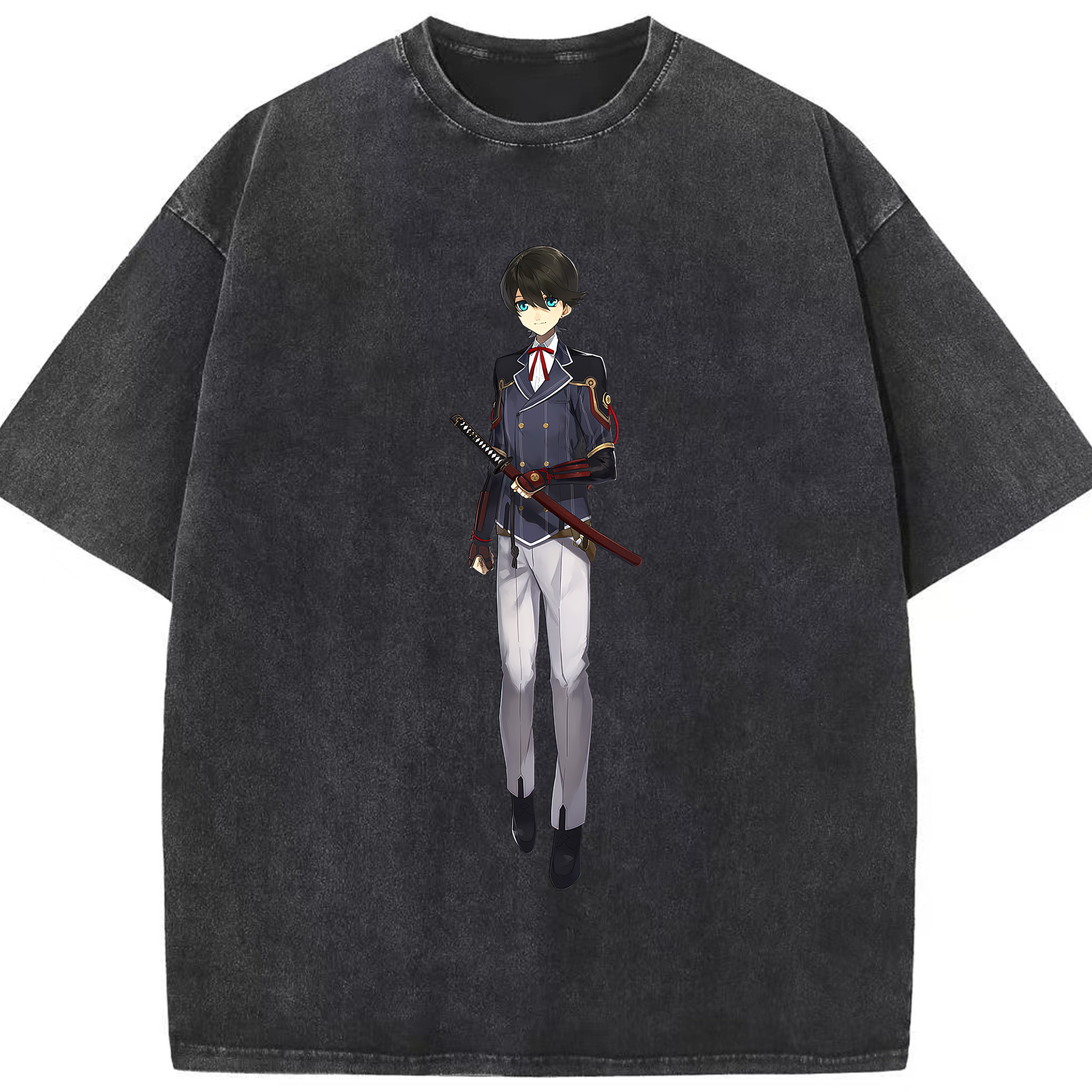 （画像用） 刀剣乱舞 Touken Ranbu 綿100% ヴィンテージ風 半袖Tシャツ（フロントプリント）