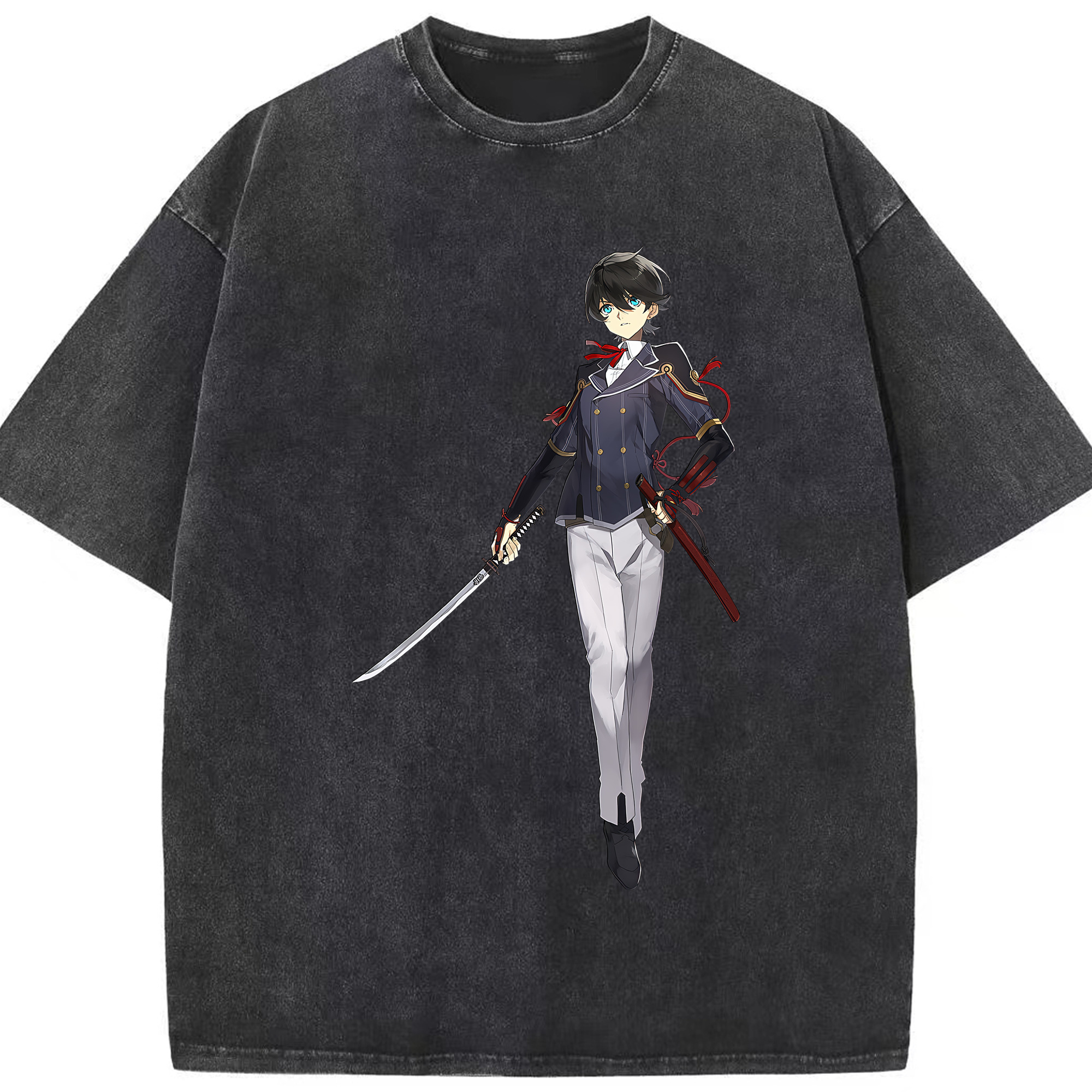 （画像用） 刀剣乱舞 Touken Ranbu 綿100% ヴィンテージ風 半袖Tシャツ（フロントプリント）