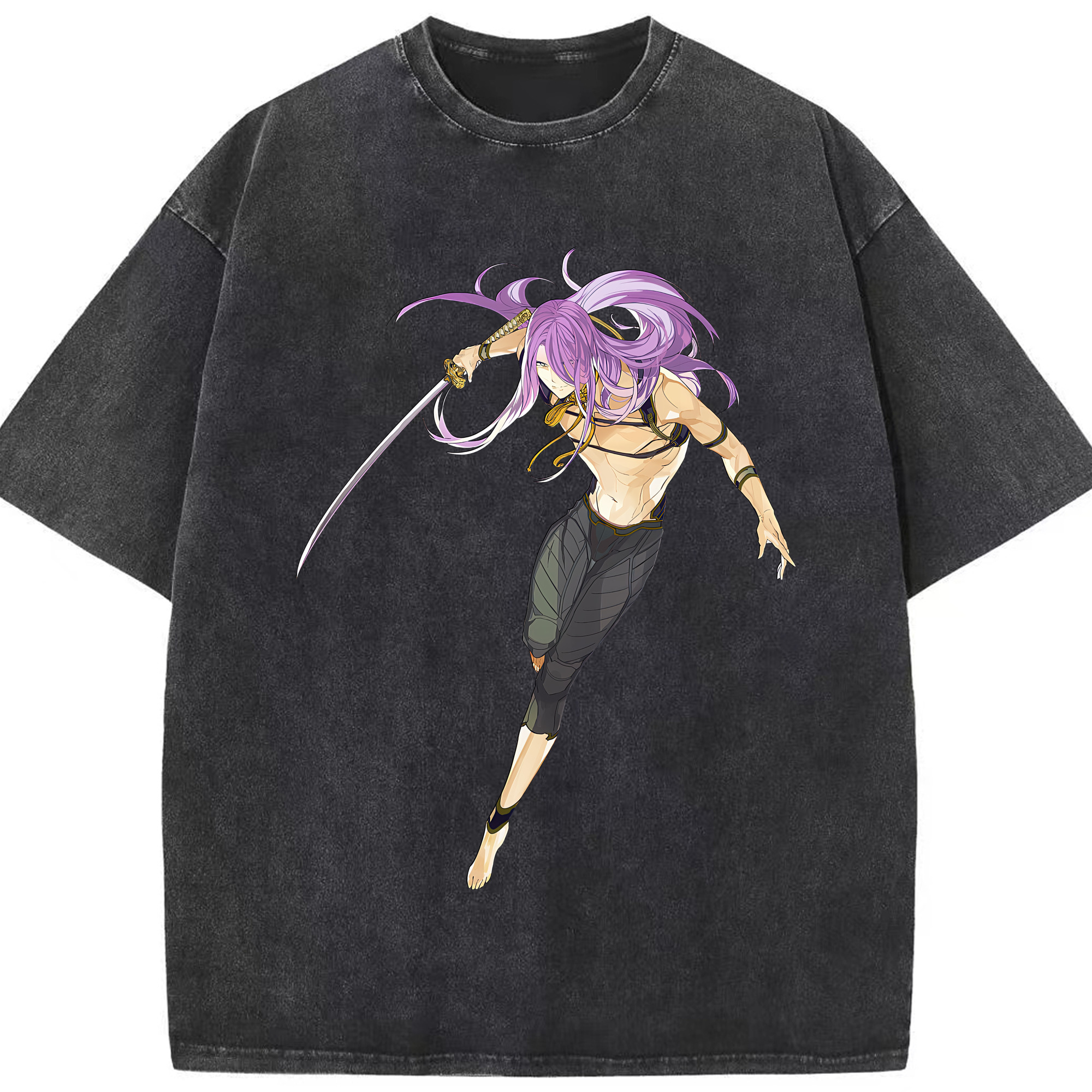 （画像用） 刀剣乱舞 Touken Ranbu 綿100% ヴィンテージ風 半袖Tシャツ（フロントプリント）